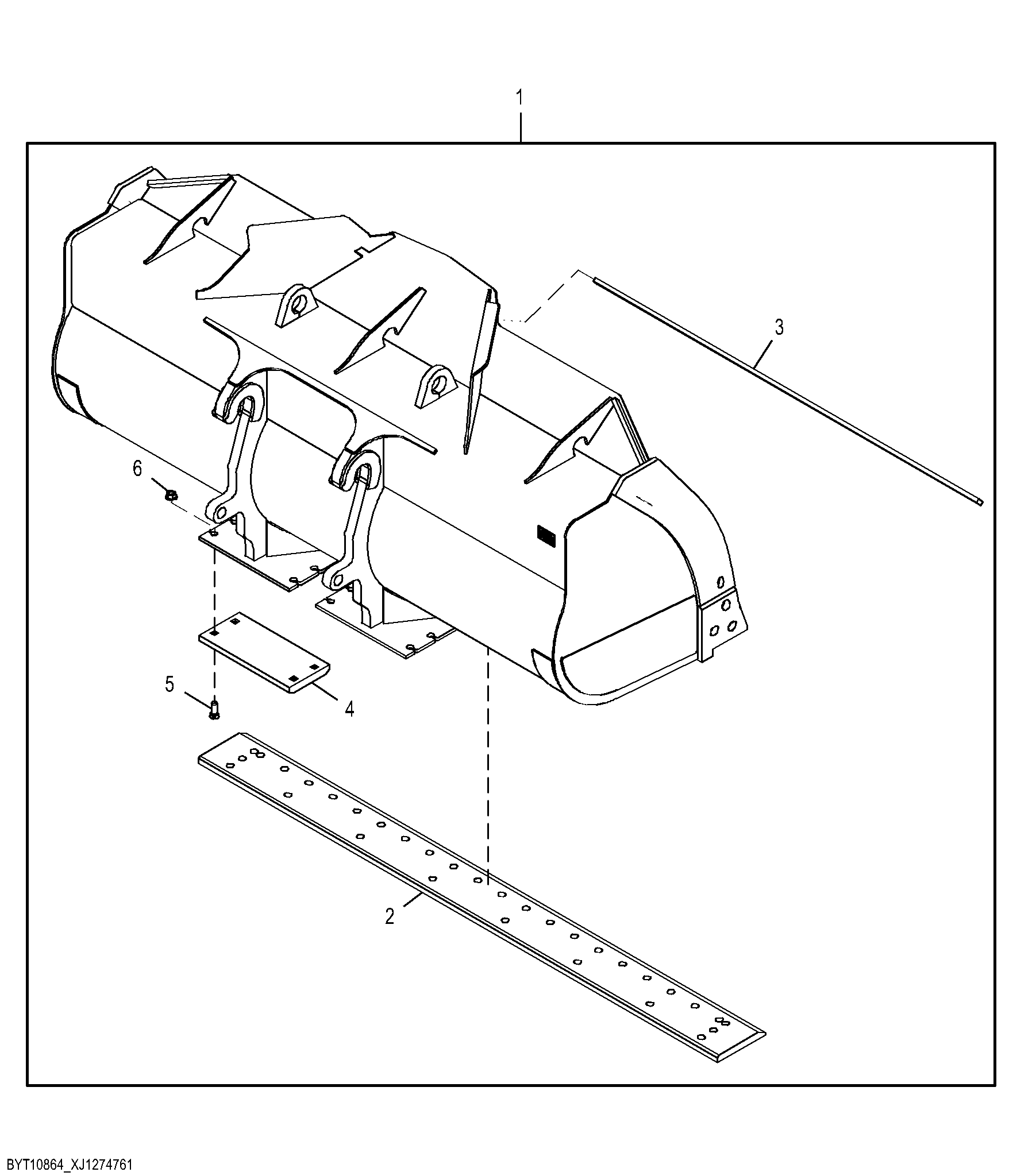 General Purpose Standard Coupler Bucket 3.82 m³ (5.0 yd³)