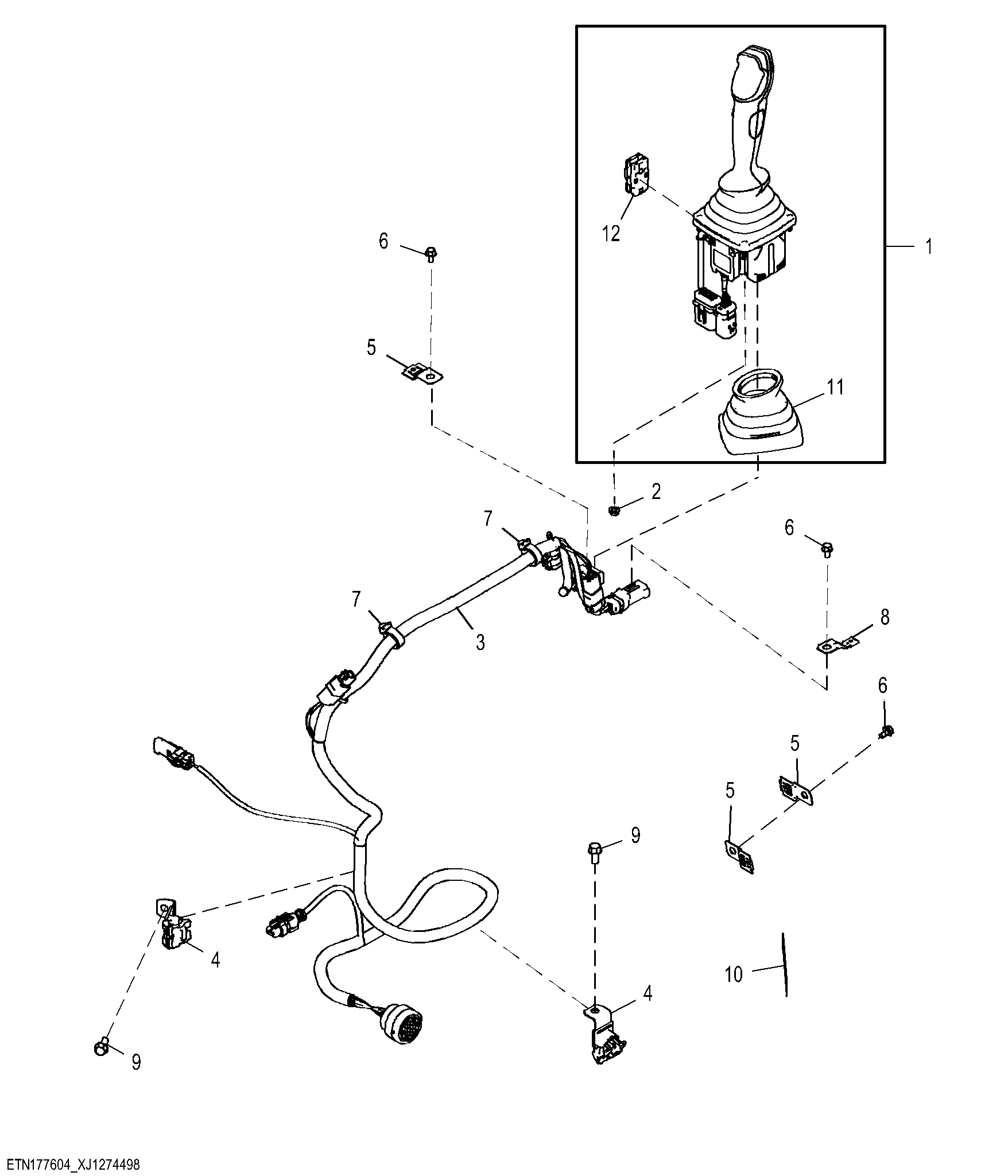 Two Function Joystick Controller Without FNR Switch