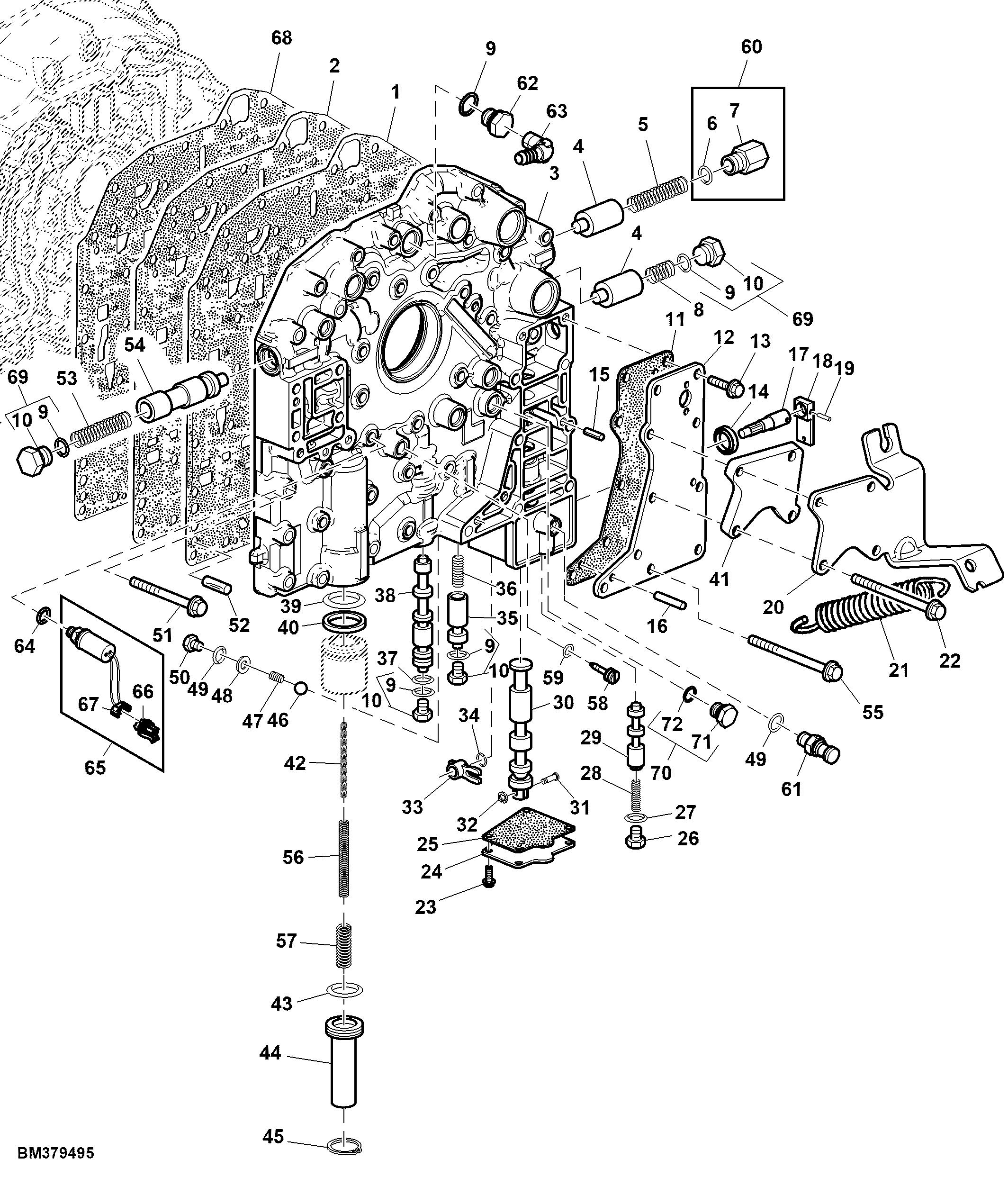 Front Cover and Valves with Mechanical Reverser Control