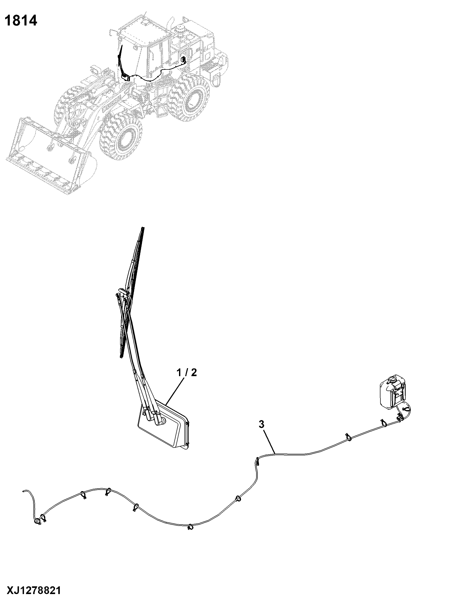 1814 Windshield and Wiper