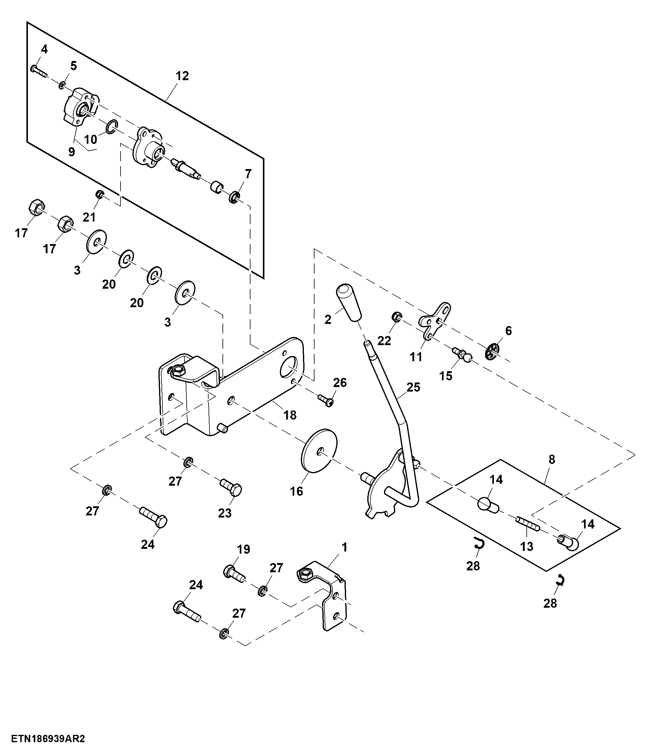 Hand Throttle, W/ Hydraulic Steering (614937 - )