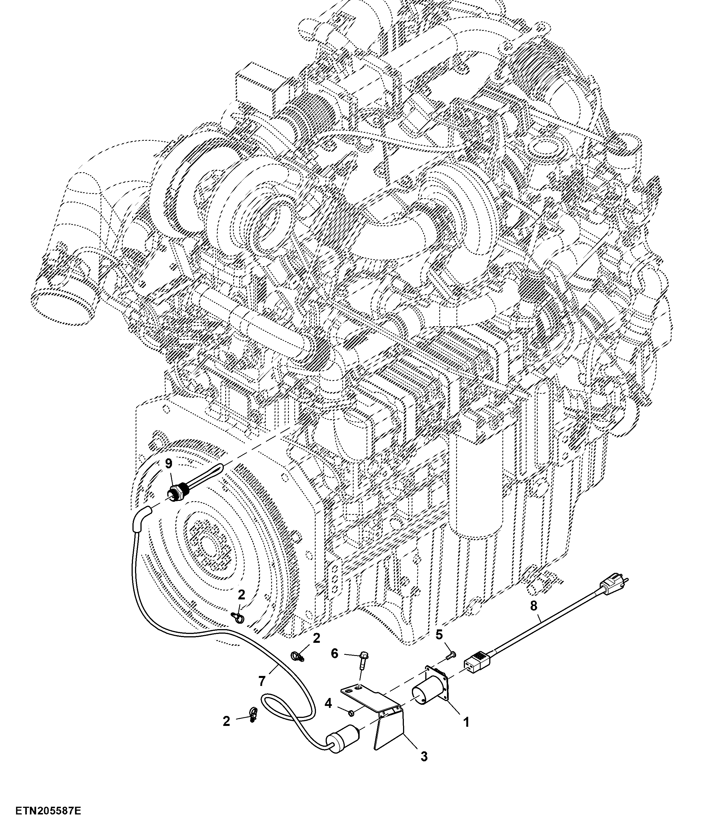 Coolant Heater, 220 V, FT4 Engine (919005 - )