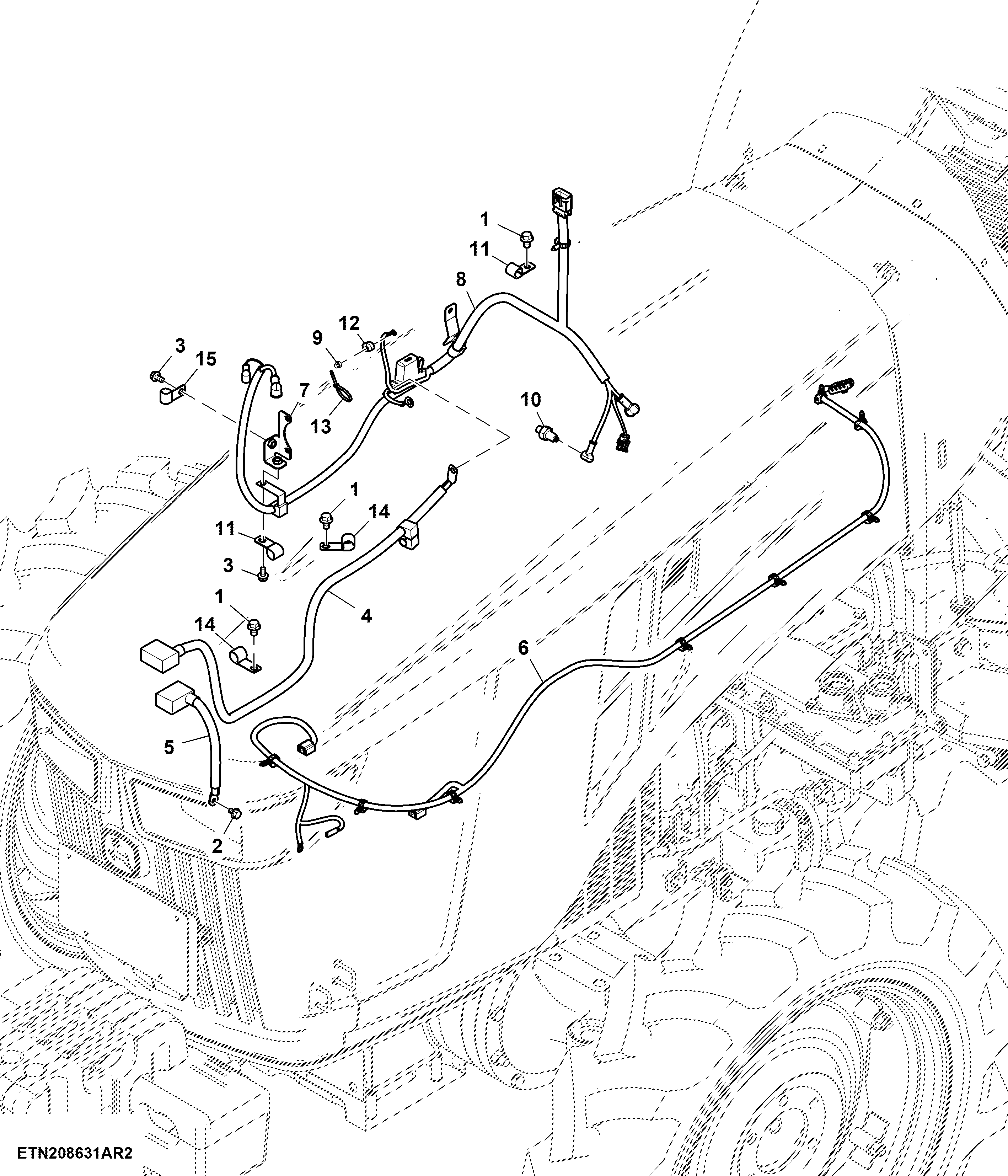 Engine Wiring Harness, W/ Air Brake (621184 - )