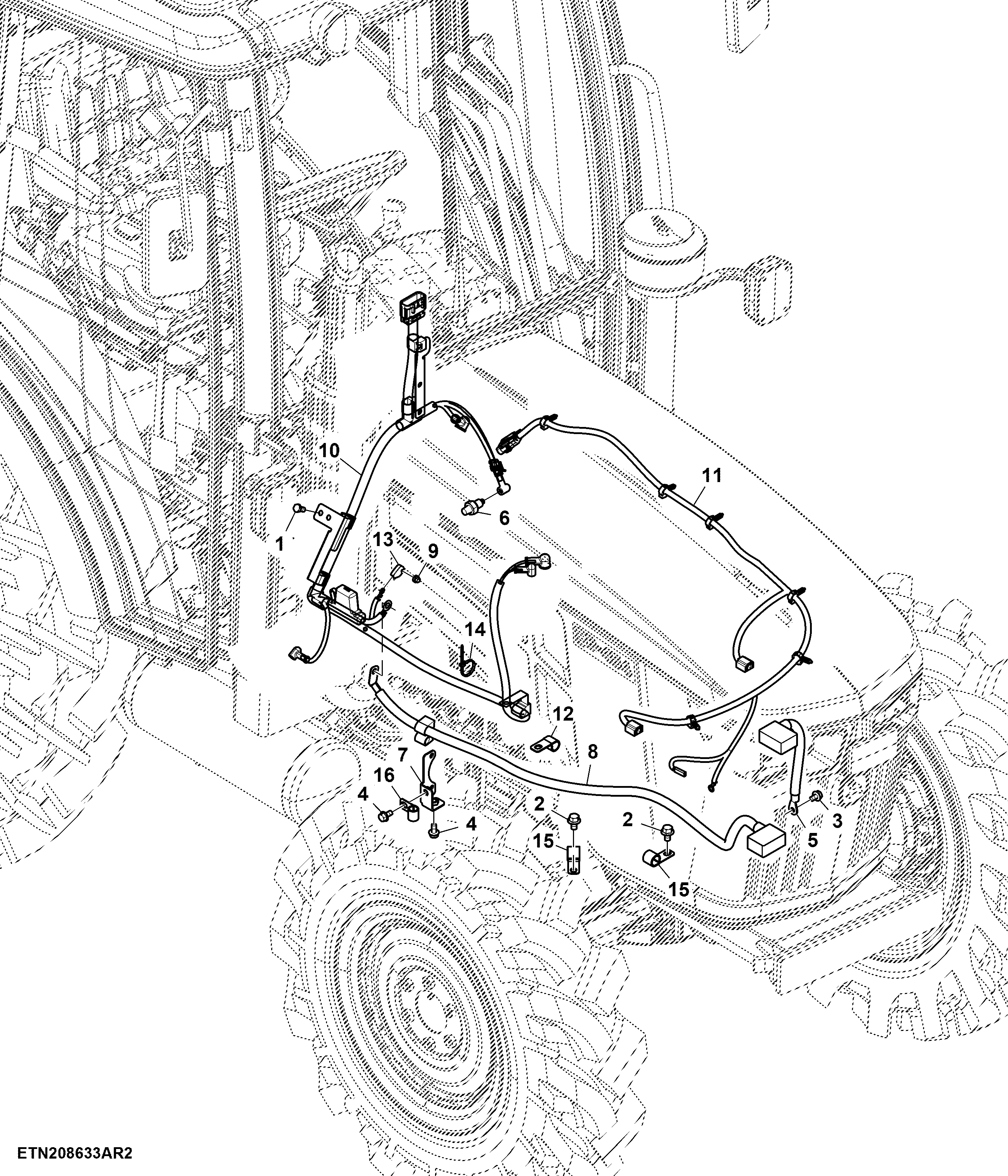 Engine Wiring Harness, W/ Air Break (610016 - )