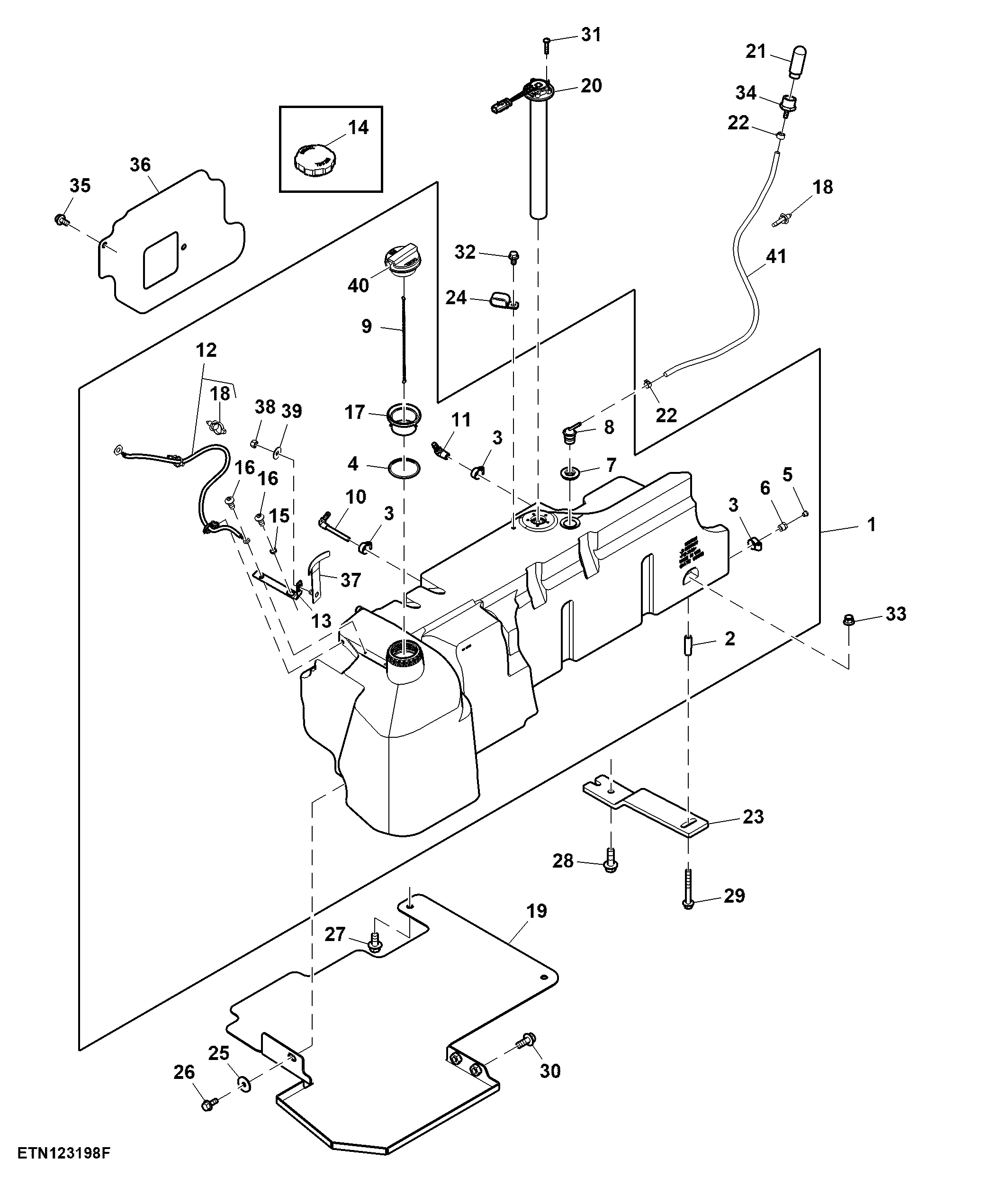 Fuel Tank, Standard Capacity, W/ Guard, OOS