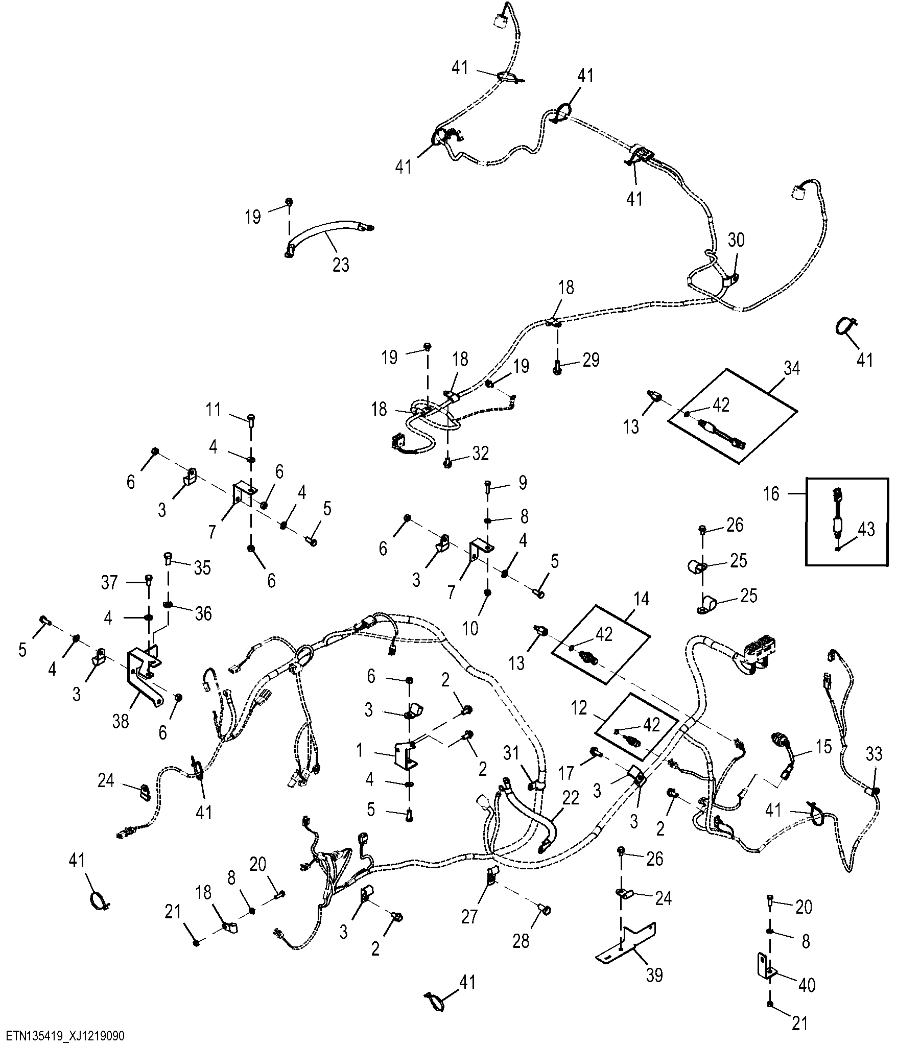 Main Wiring Harness Hardware Components (100032 - 100079)
