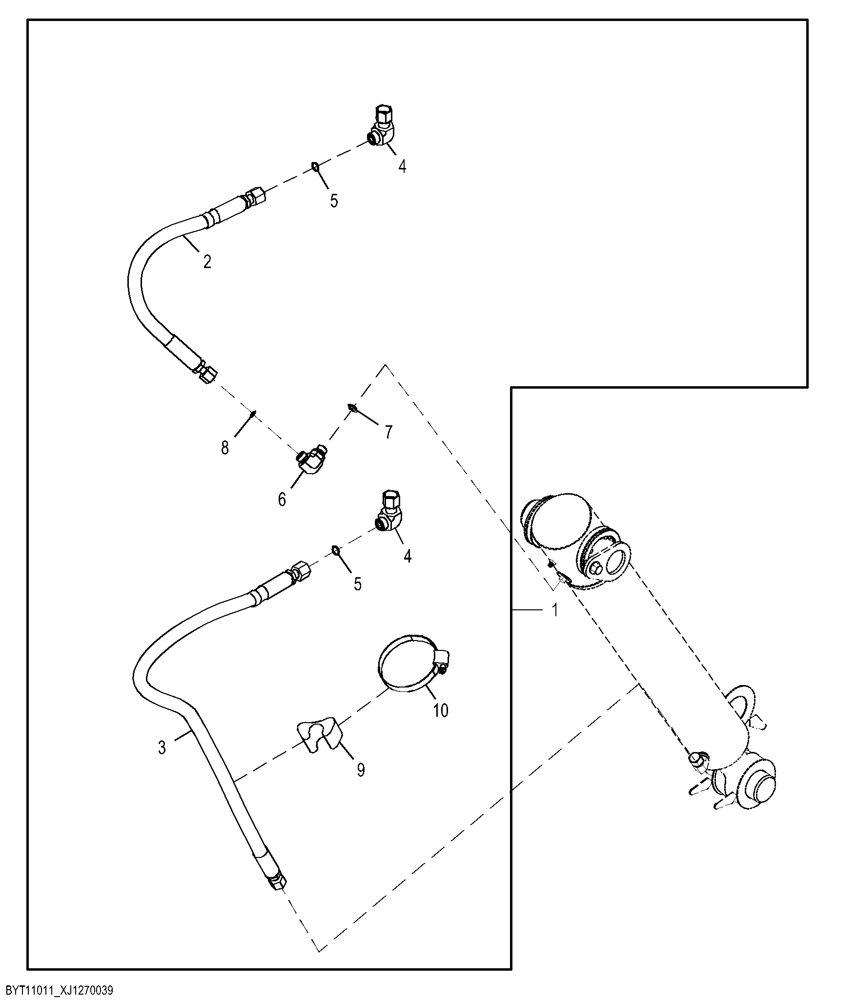 Thumb Cylinder Hydraulics Kit , Extendable Auxiliary Dipperstick