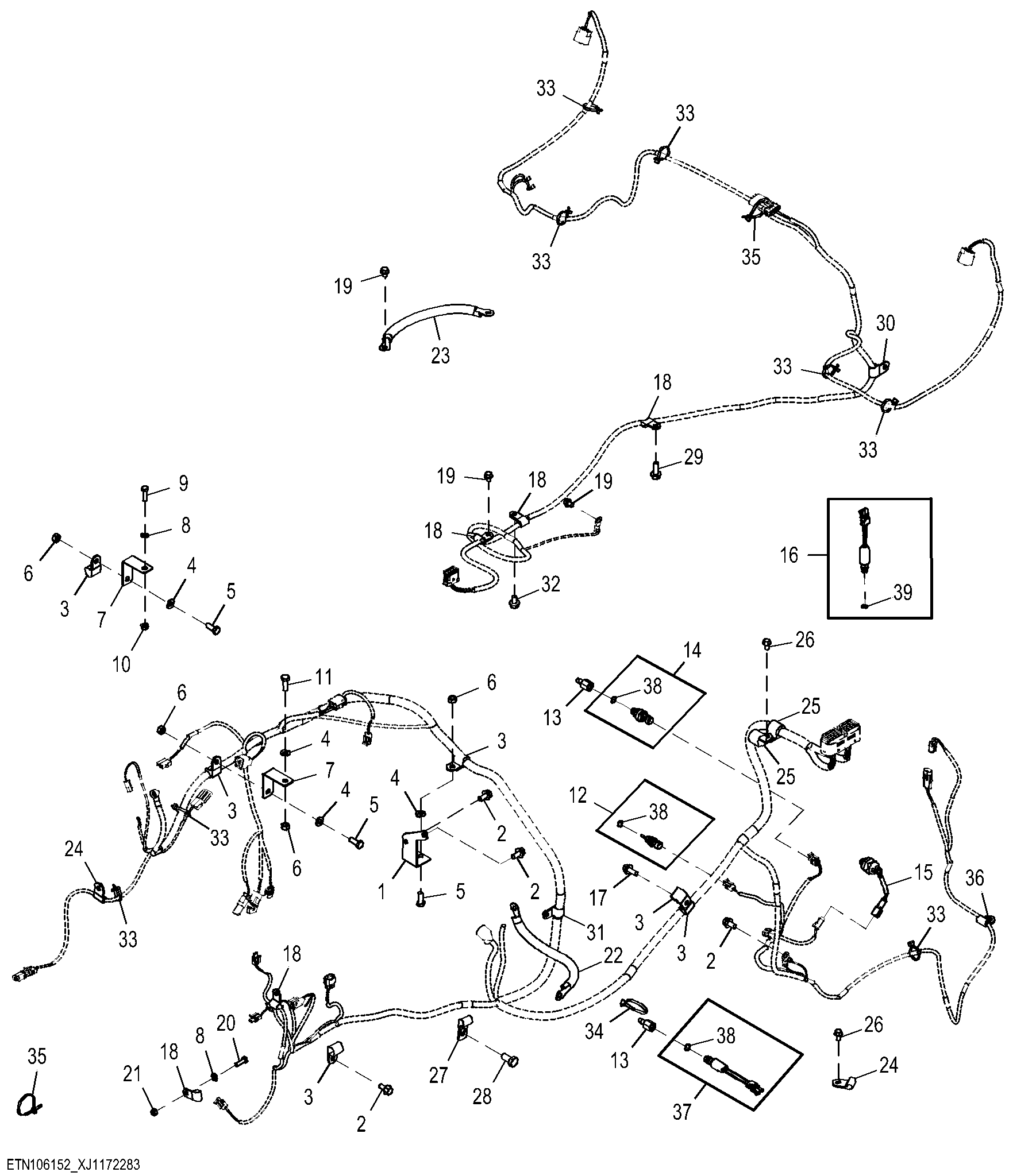 Main Wiring Harness Hardware Components ( - 100031)