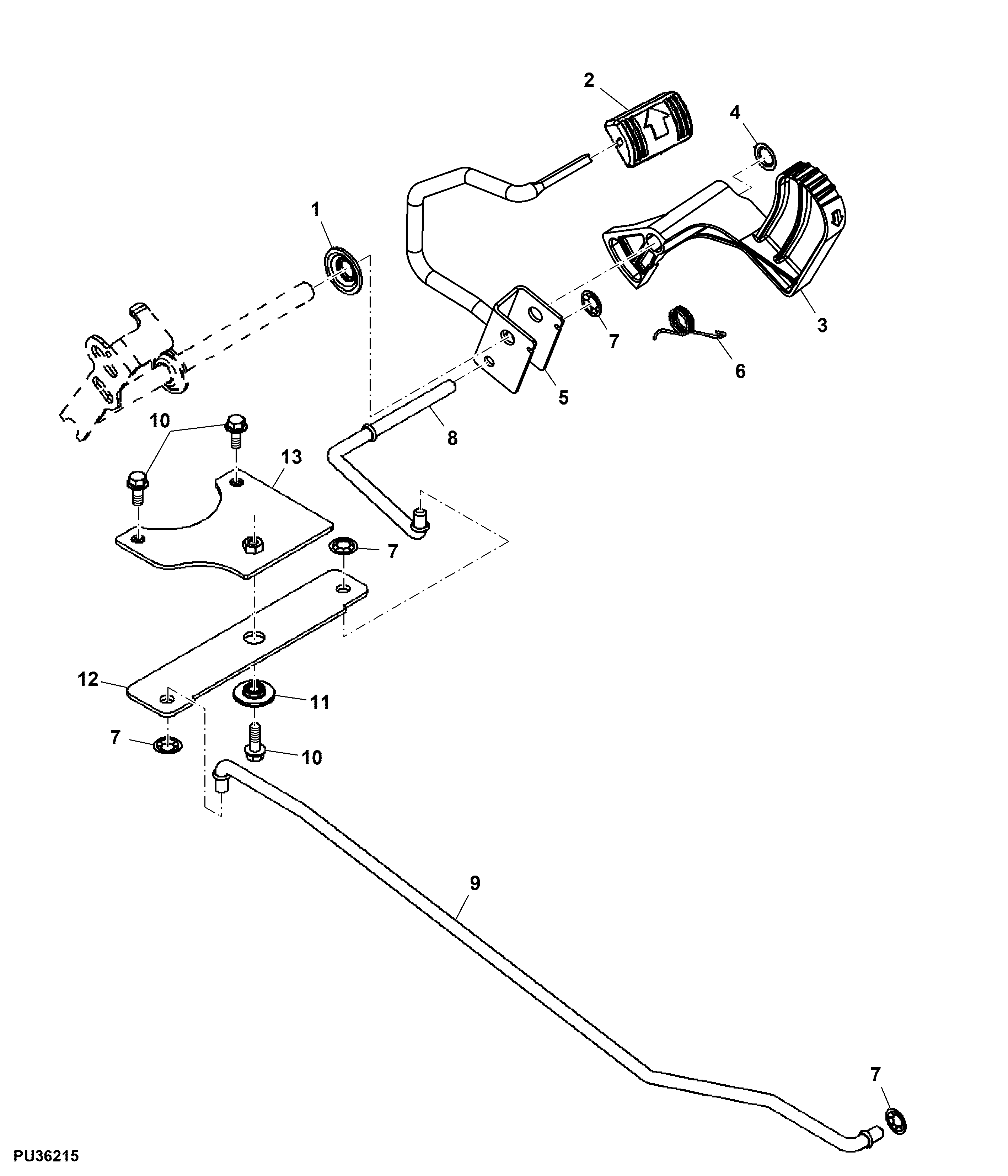 Forward and Reverse Pedal Linkage ( - 805000)