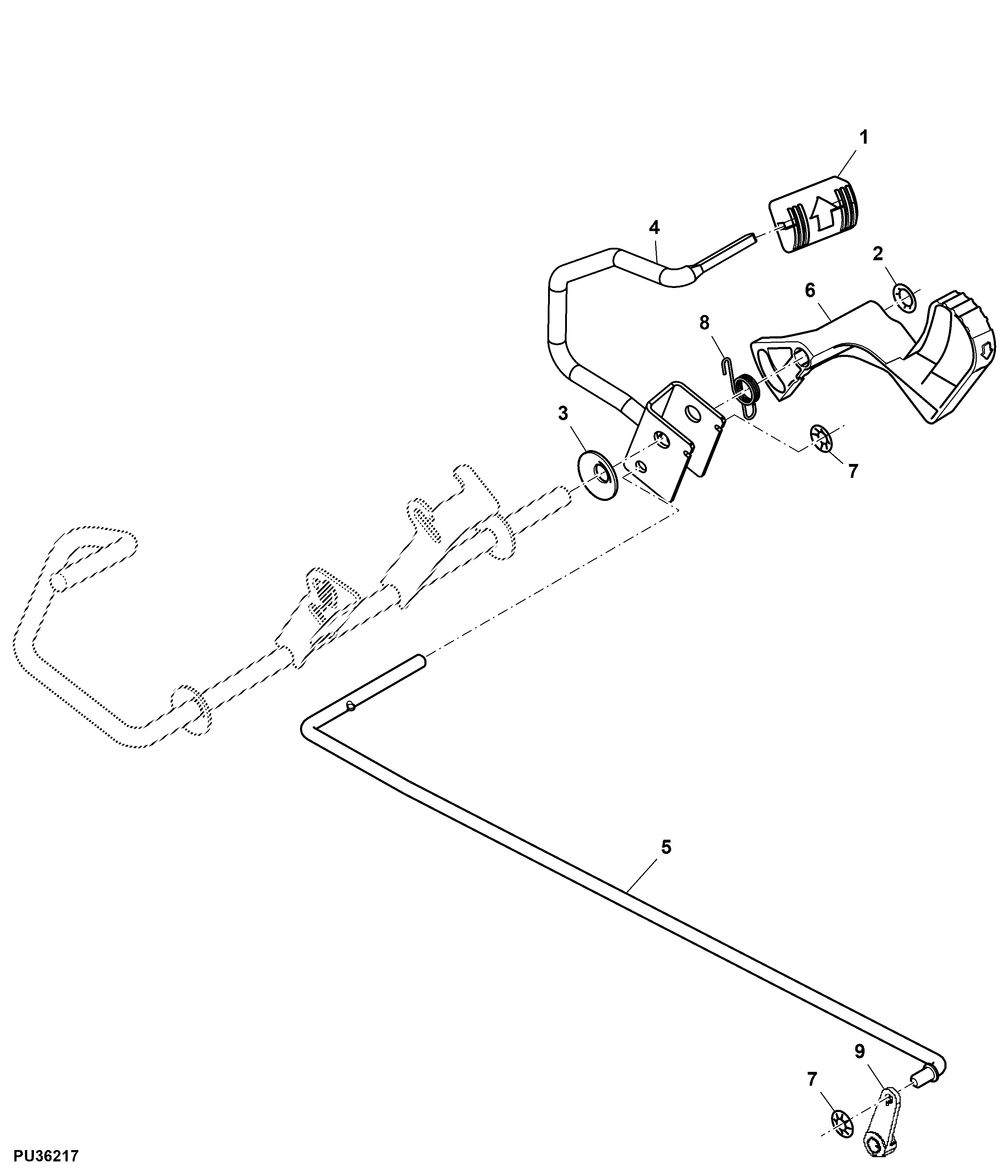 Forward / Reverse Pedal Linkage ( - 805000)
