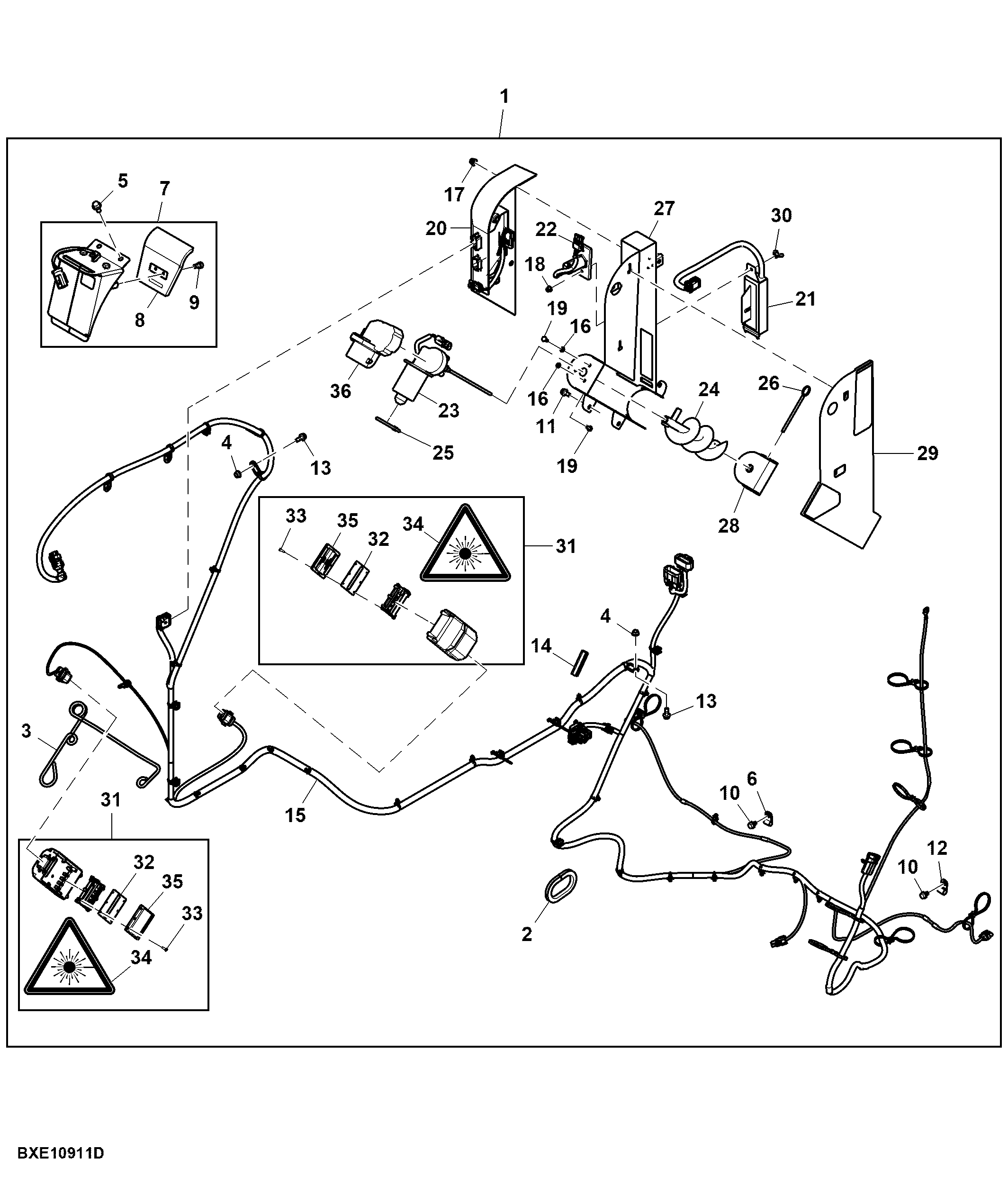 Moisture / Mass Flow Sensor, 4WD, Attachment