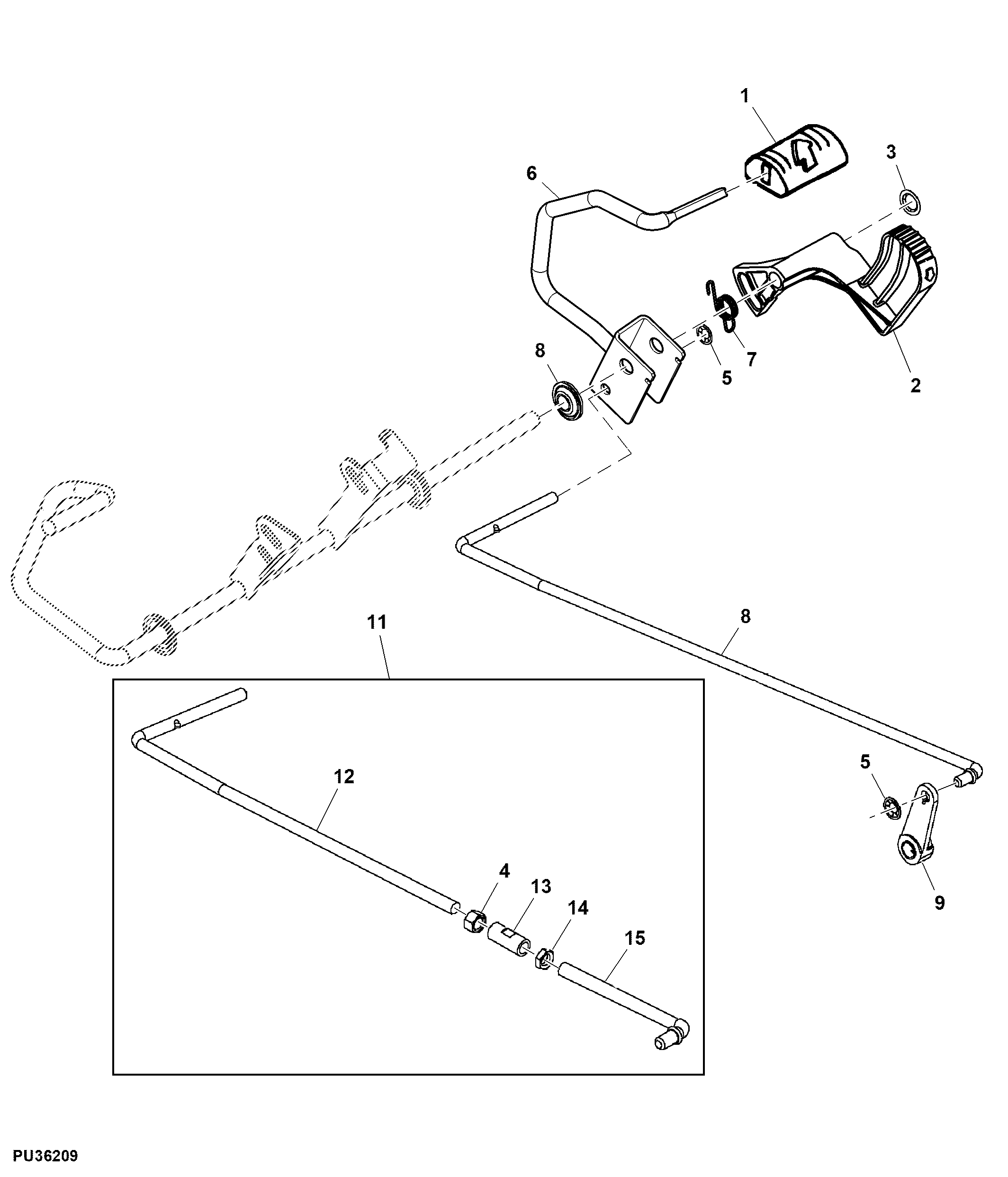 Pedal Linkage, Forward and Reverse (020001 - )