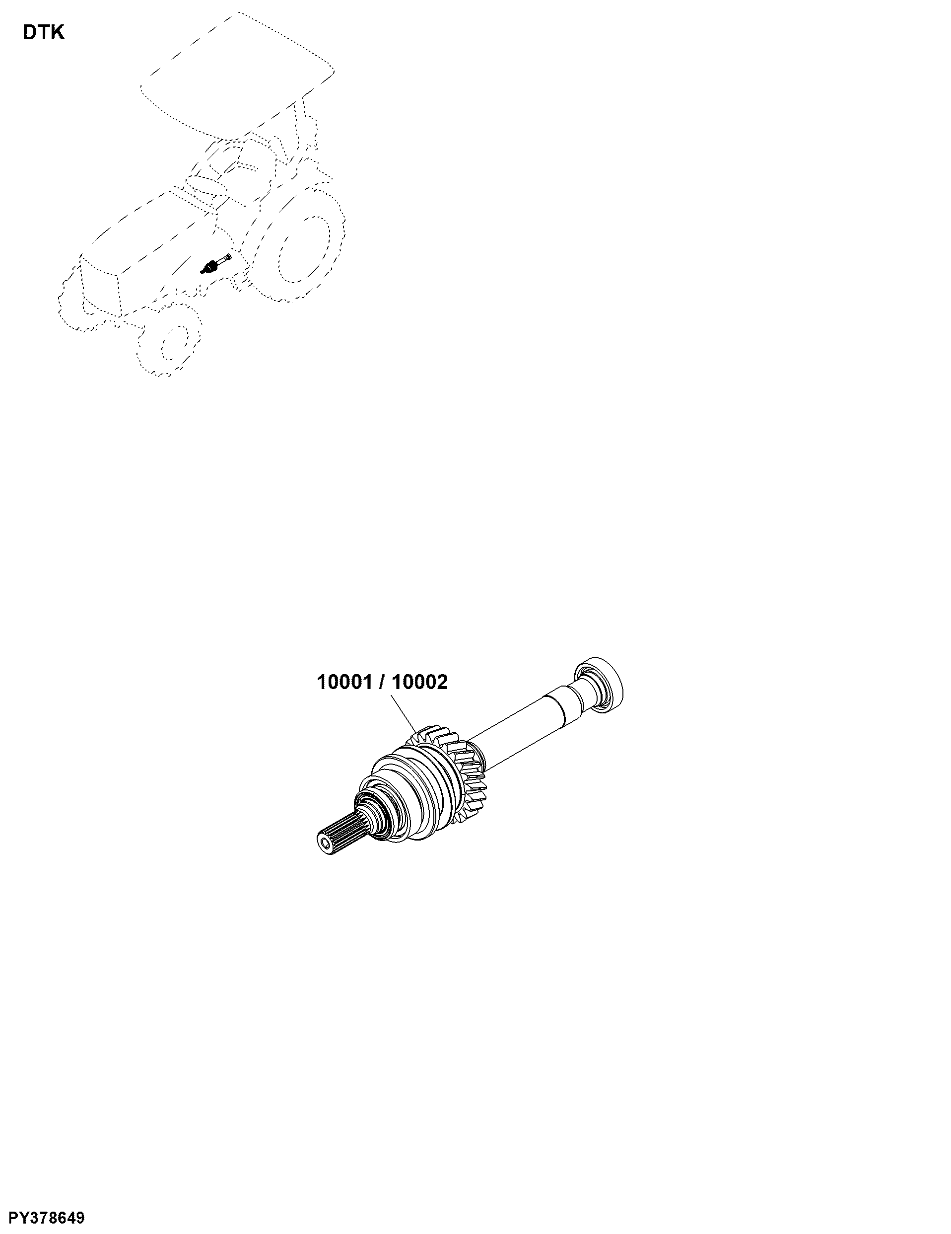 DTK MFWD Drive Shaft