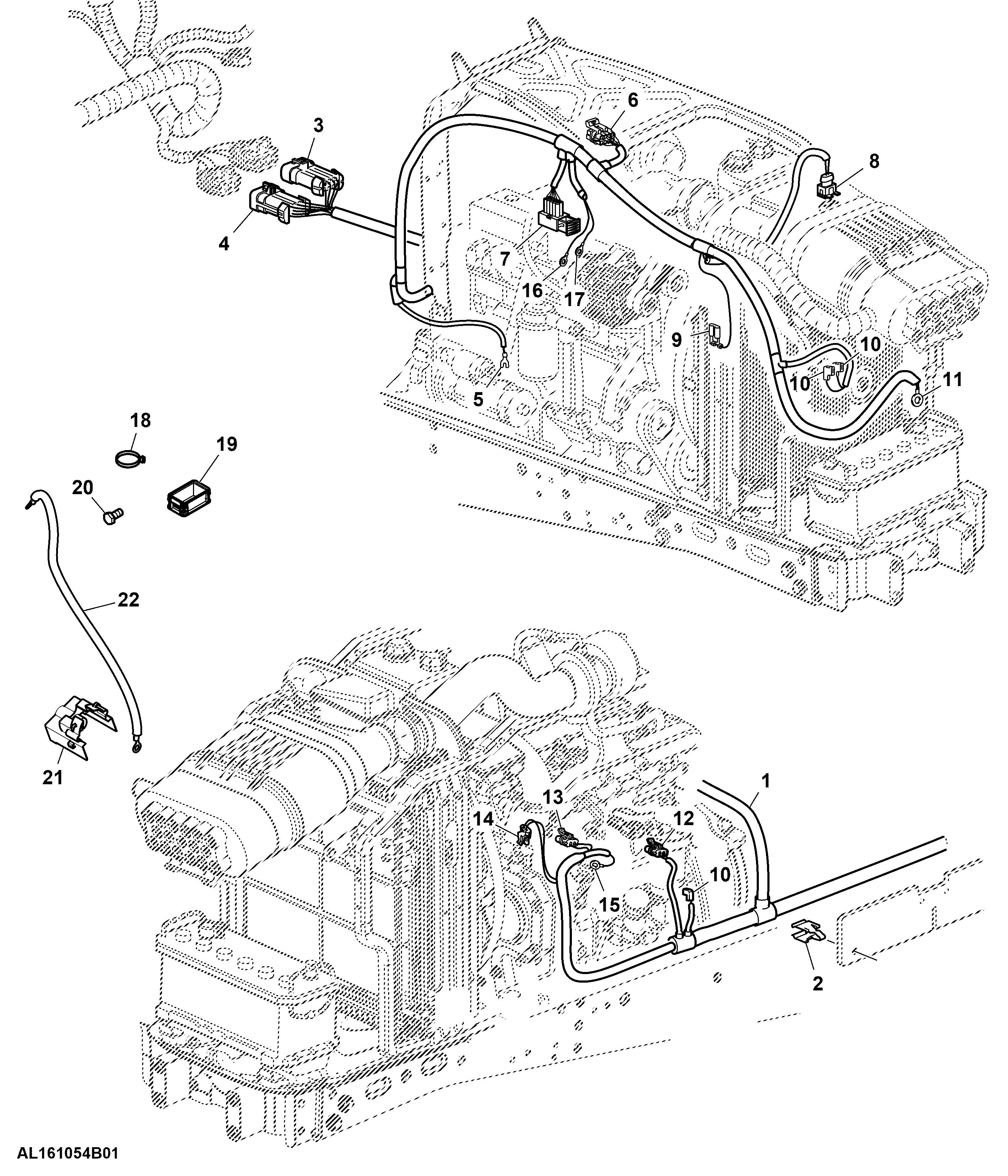 Wiring Harness, Engine, 4 Cylinder, OOS ( - 009999)