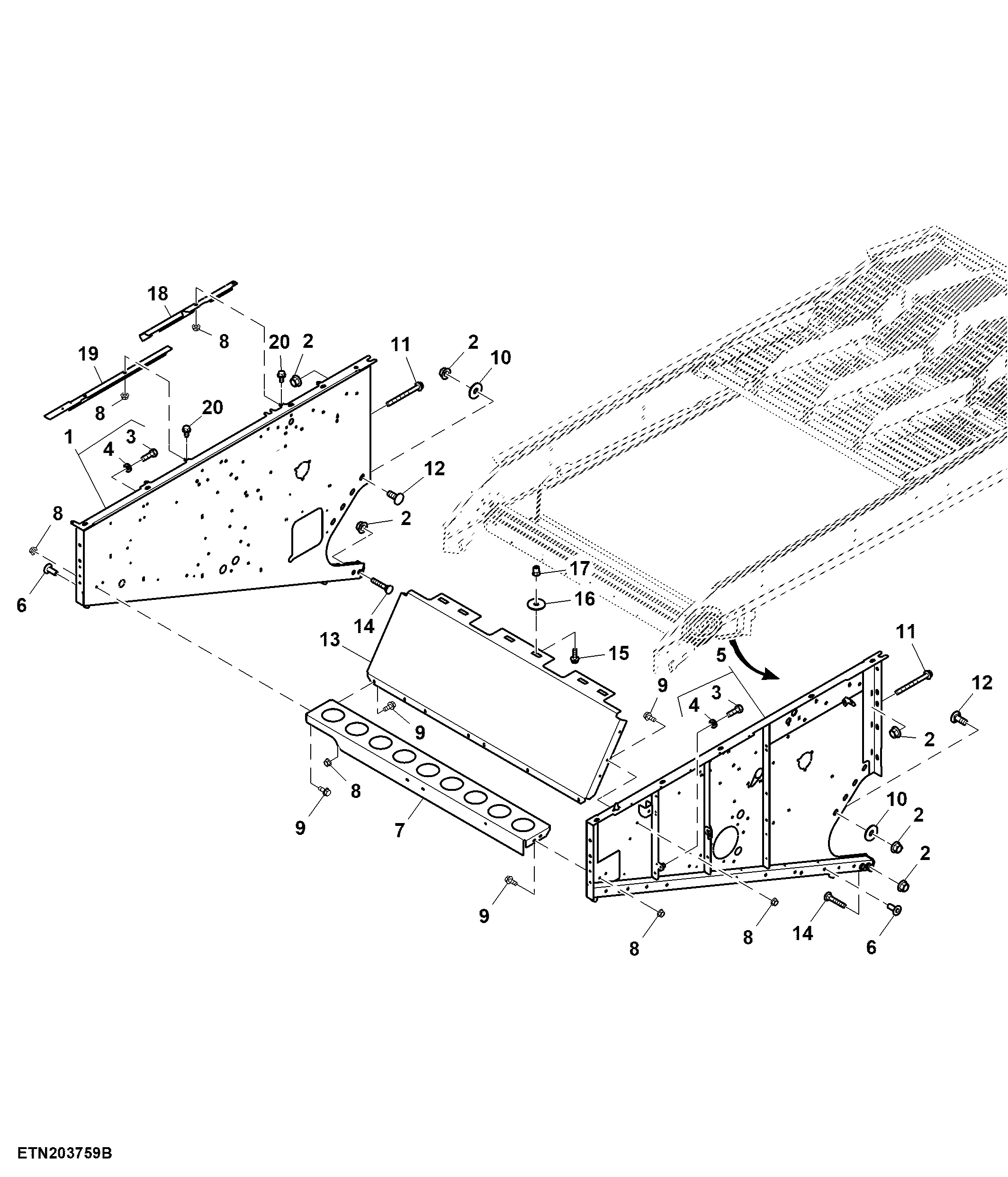 Main Frame Side Sheet Extension (810001 - )