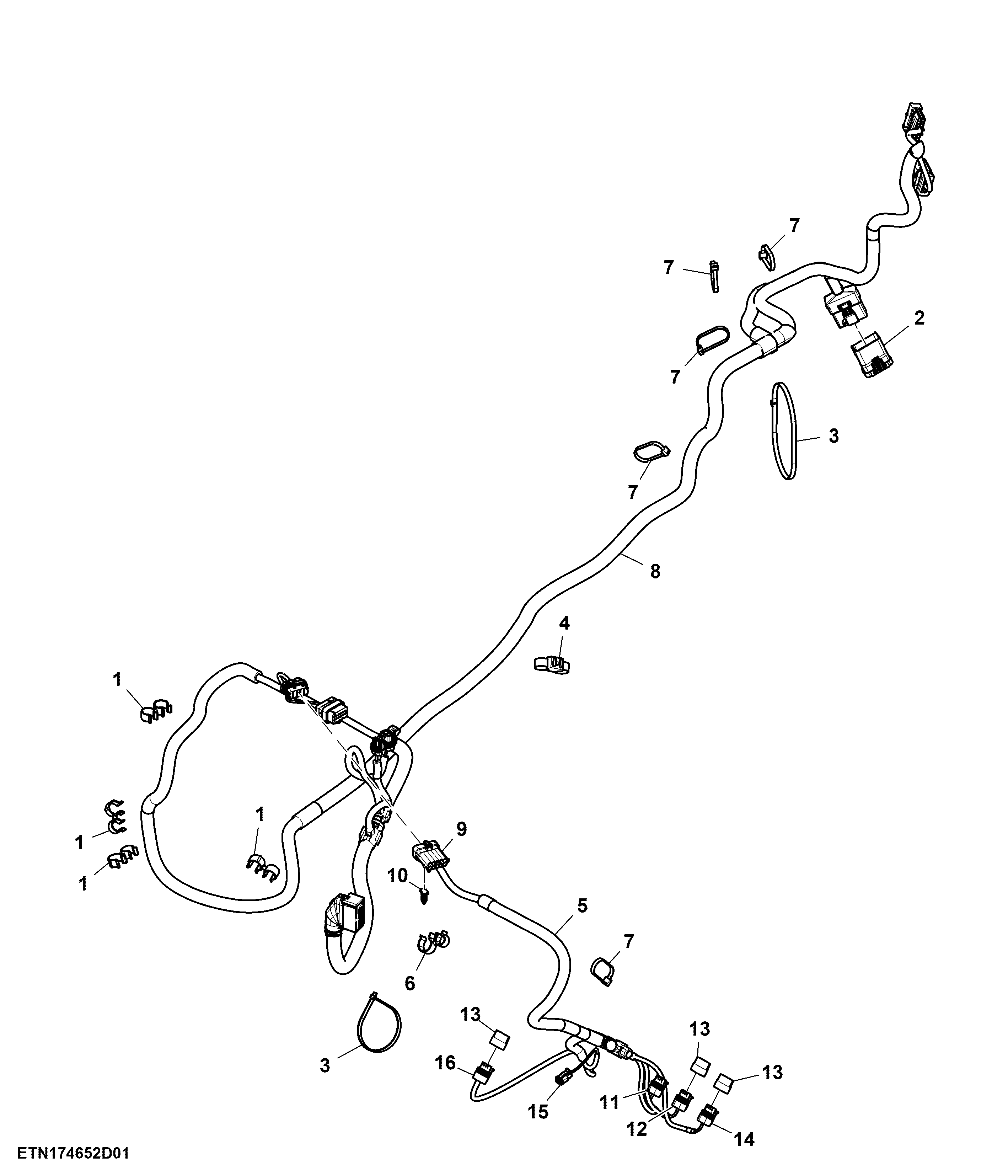 Wiring Harness, Midstack SCV, W/O Front Hitch (1/2)