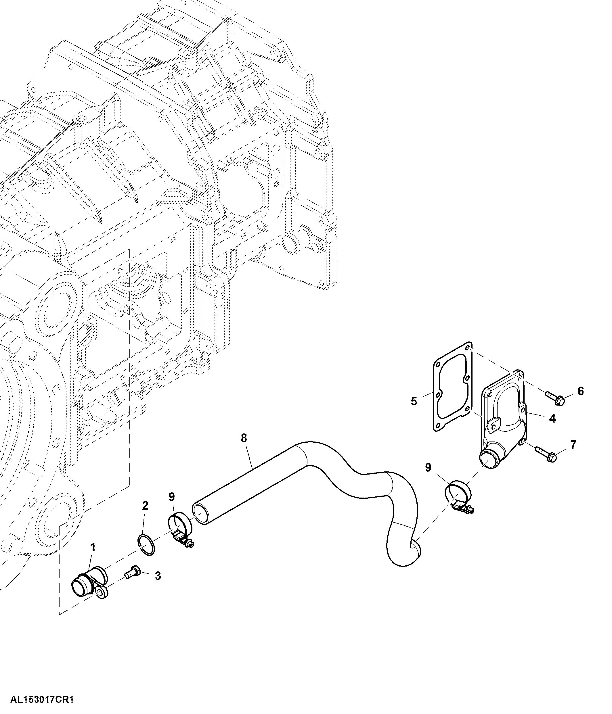 Mounting Parts For Oil Return, W/O Optional Box