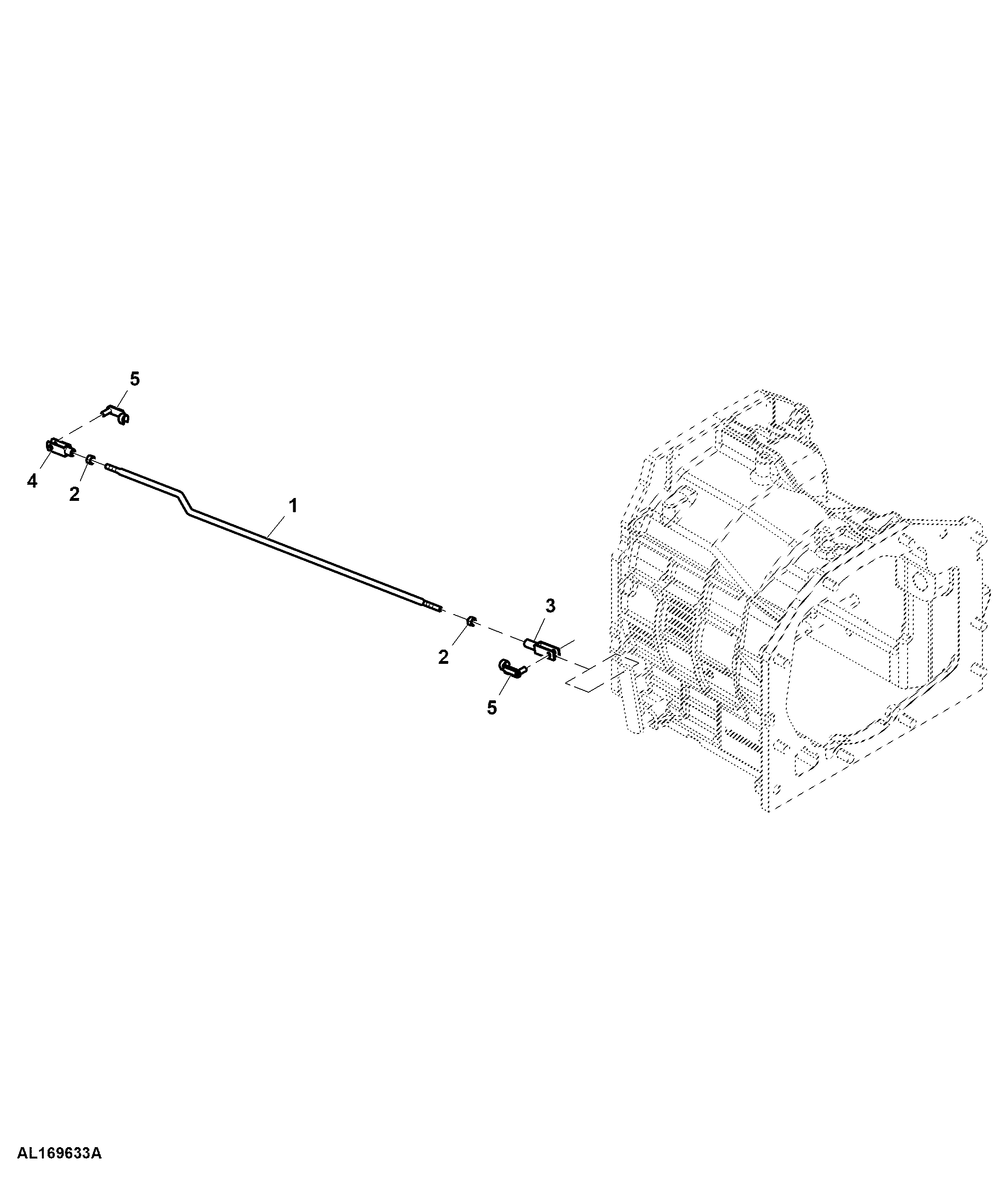 Shifter Rod, Mechanical Forward-Reverse, W/ Option Box