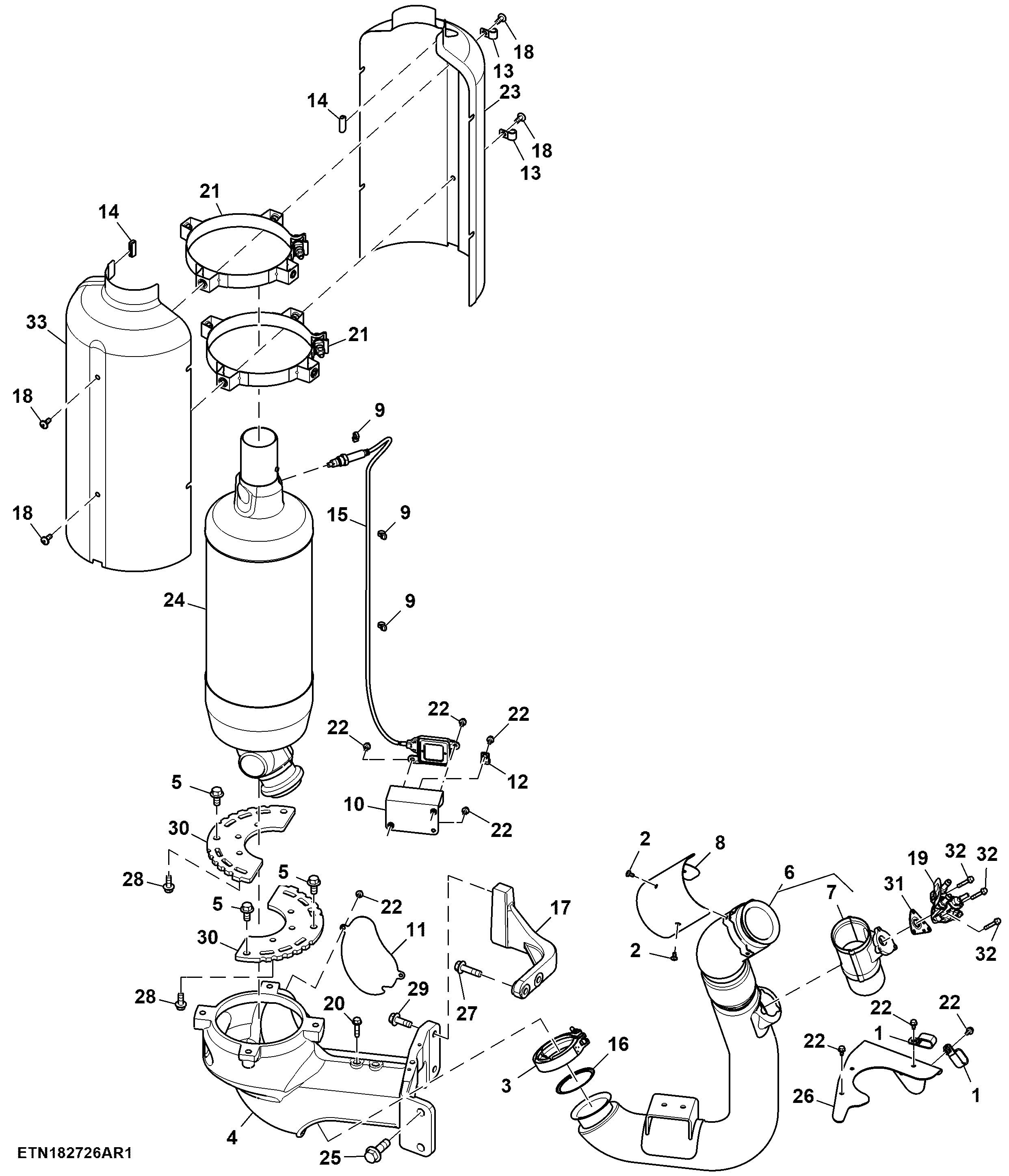 Exhaust Pipe, Selective Catalytic Reduction (For US and Canada)