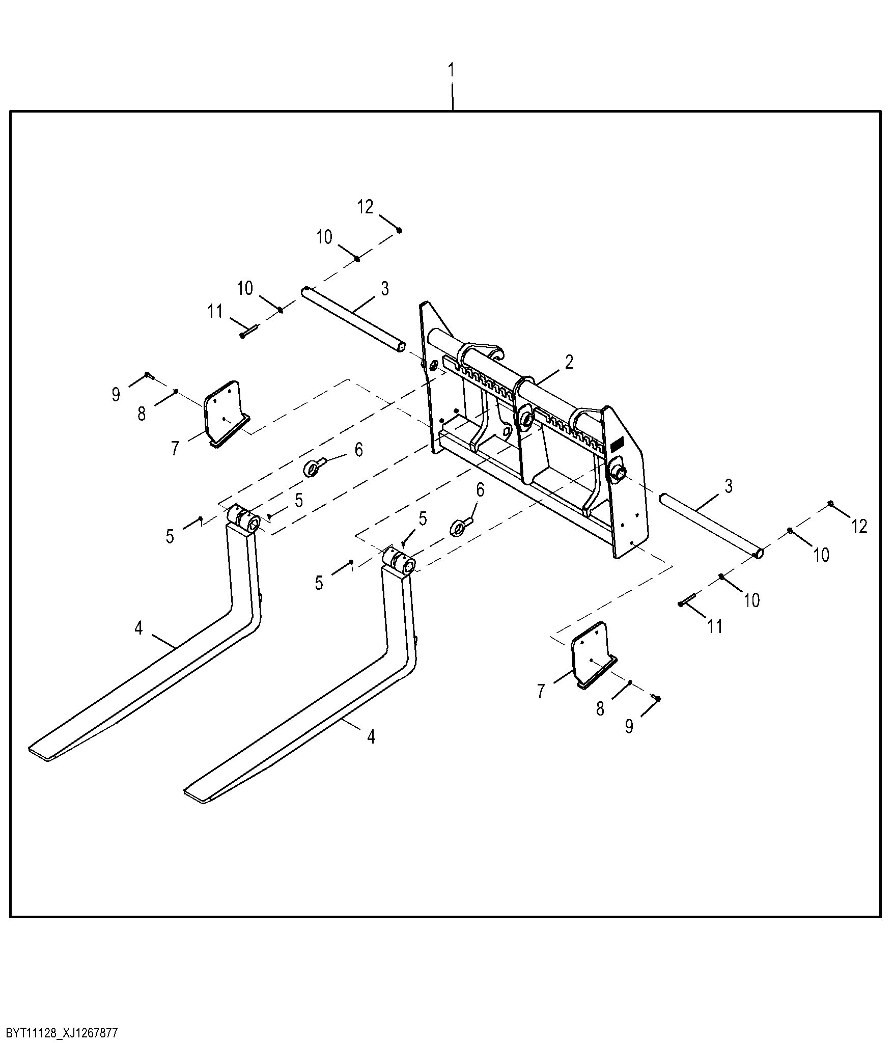 Hi-Vis Fork Kit, 60 inch Frame (72 inch Tines)