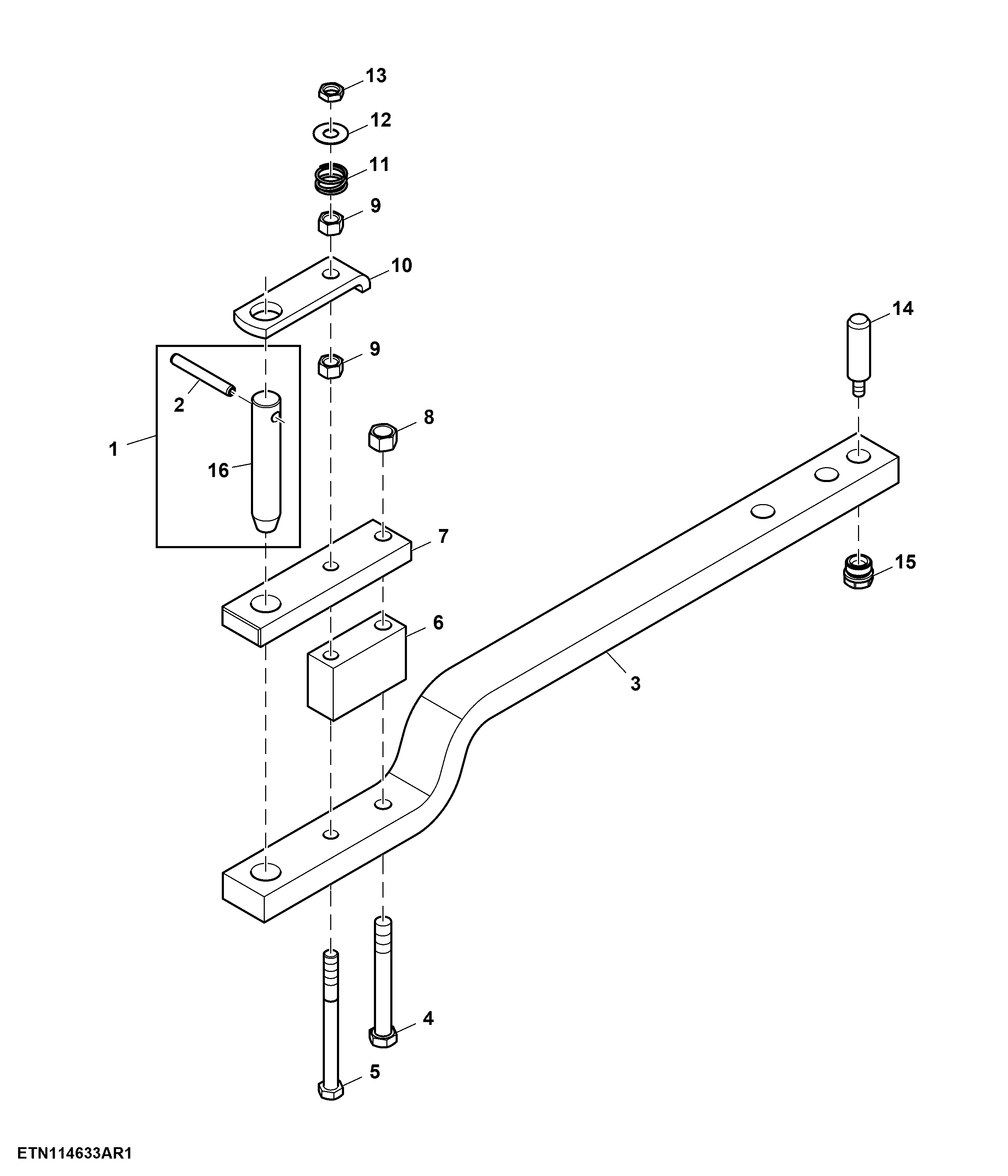 Drawbar, Swinging, Standard, W/ Hammer Strap, Category 2
