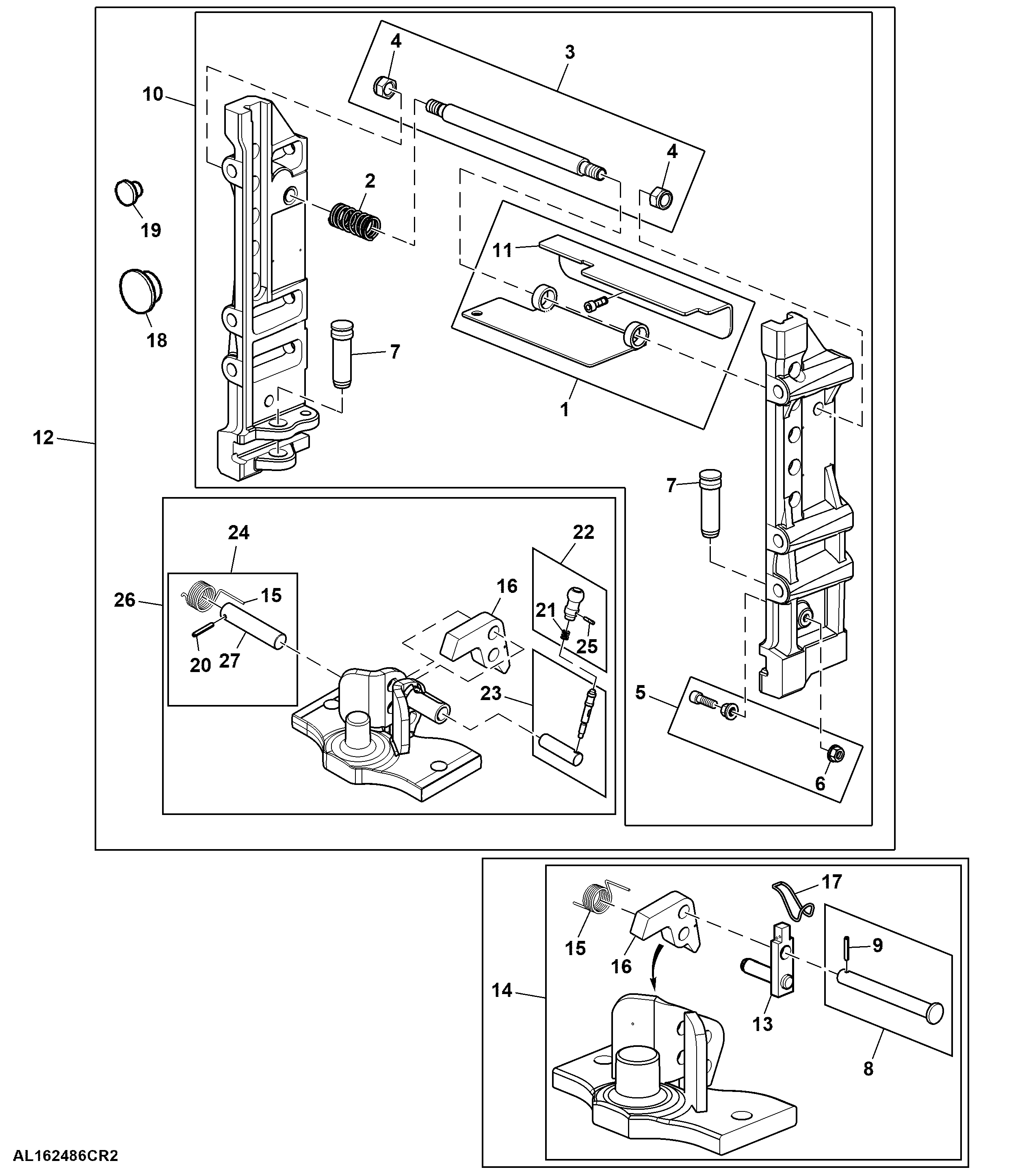 Trailer Hitch, Piton Type, W/ Trailer Bracket