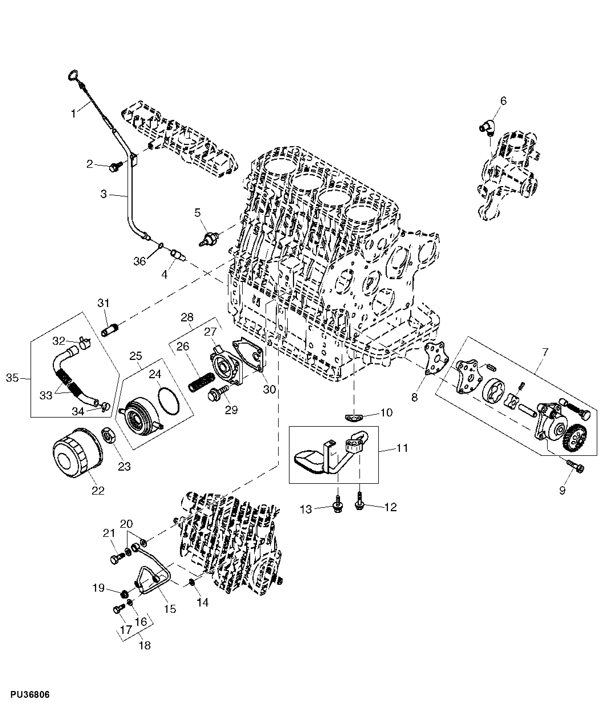Engine Oil Cooler, Filter, Dipstick And Engine Oil Pump (4TNV88-BMJTLB) (710001 - )