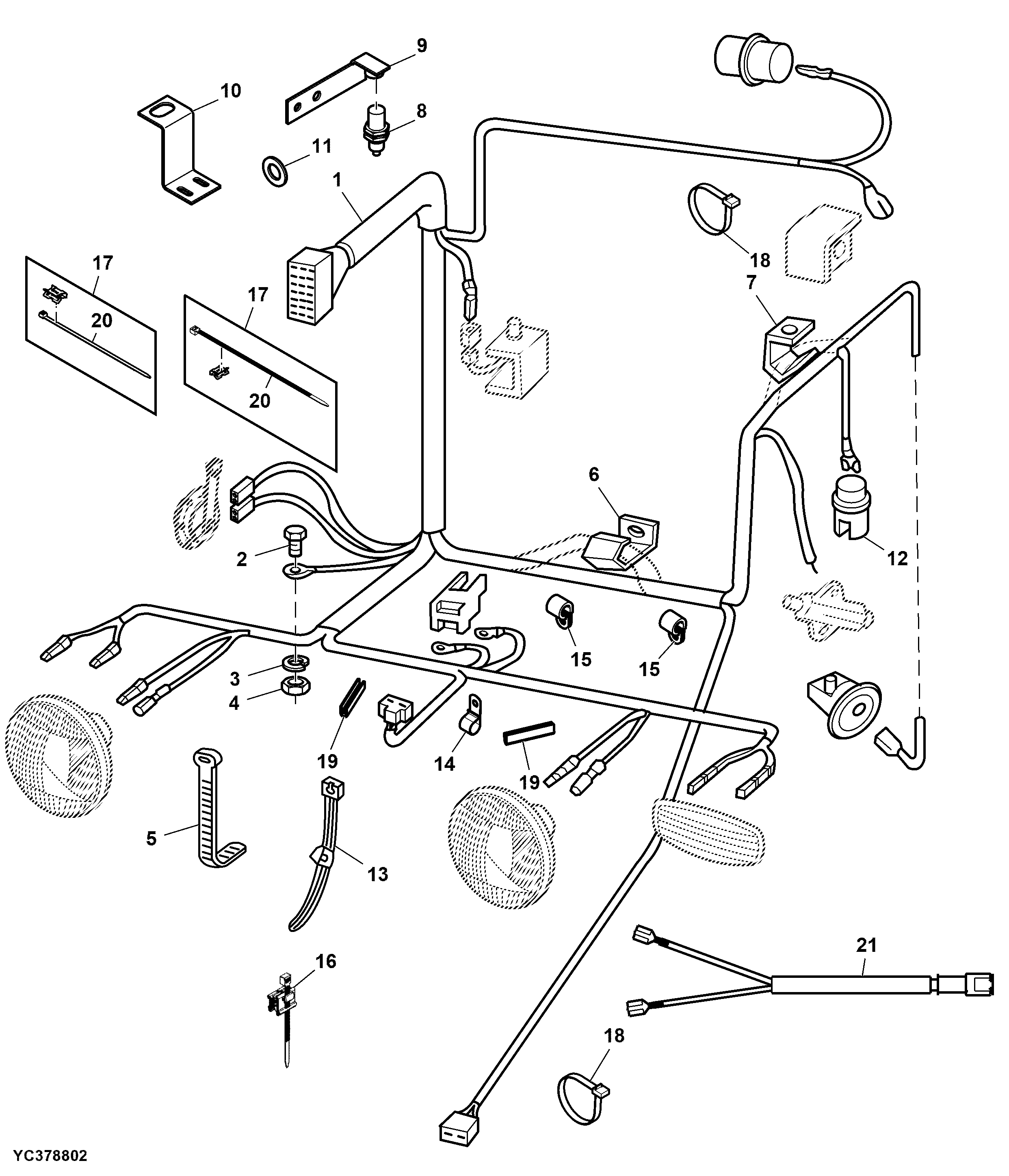 Platform Wiring Harness, Hydro Drive (Optional)