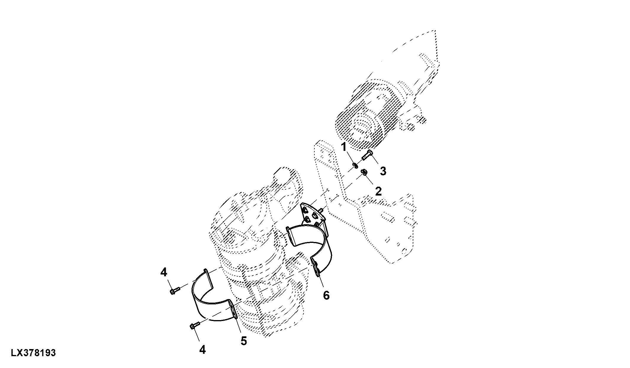 Mounting Parts, Exhaust Filter (1/2) (x08492 - )