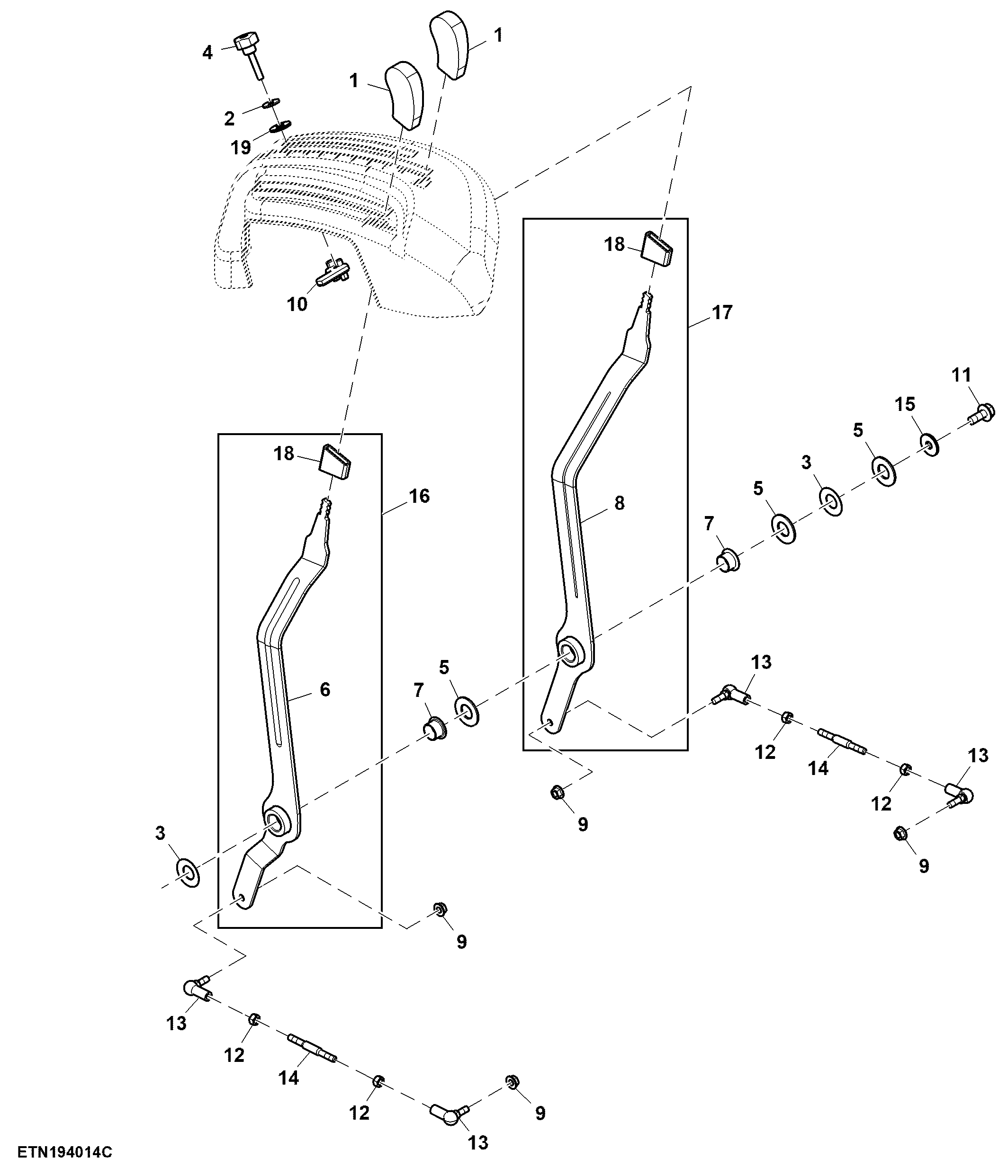 Hitch Control Lever, W/ Draft Sensing Rockshaft (060830 - )