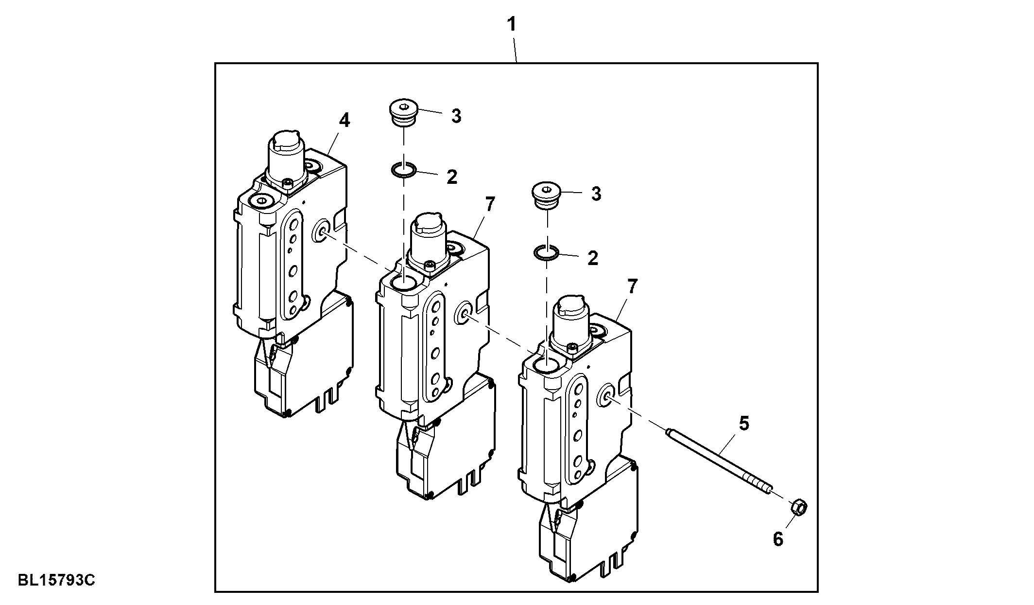 Attachment, Electrical Midstack SCV, W/ 3 Functions
