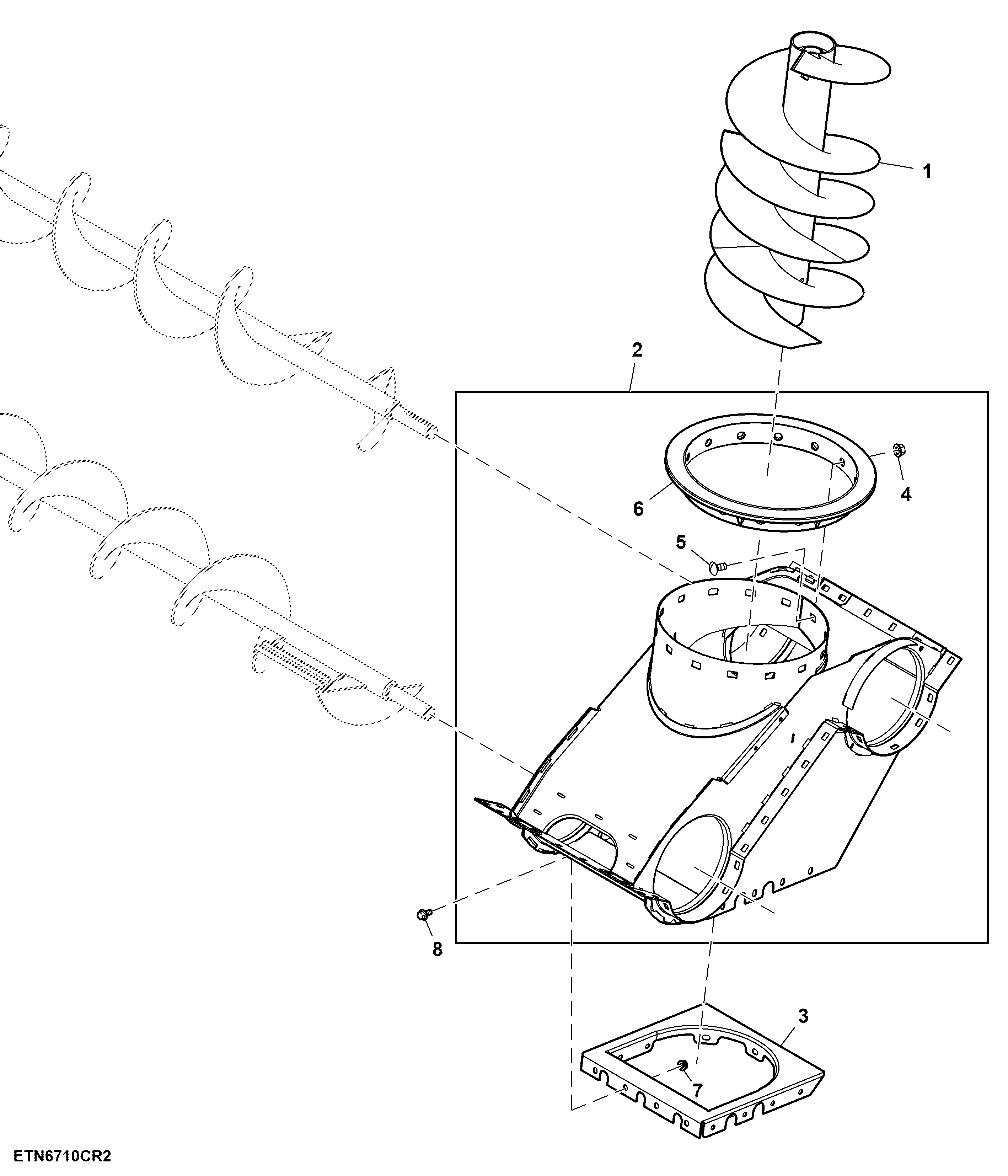 Vertical Auger and Charge Housing, High Unloading Rate, Regular Wear, 3.3 bps