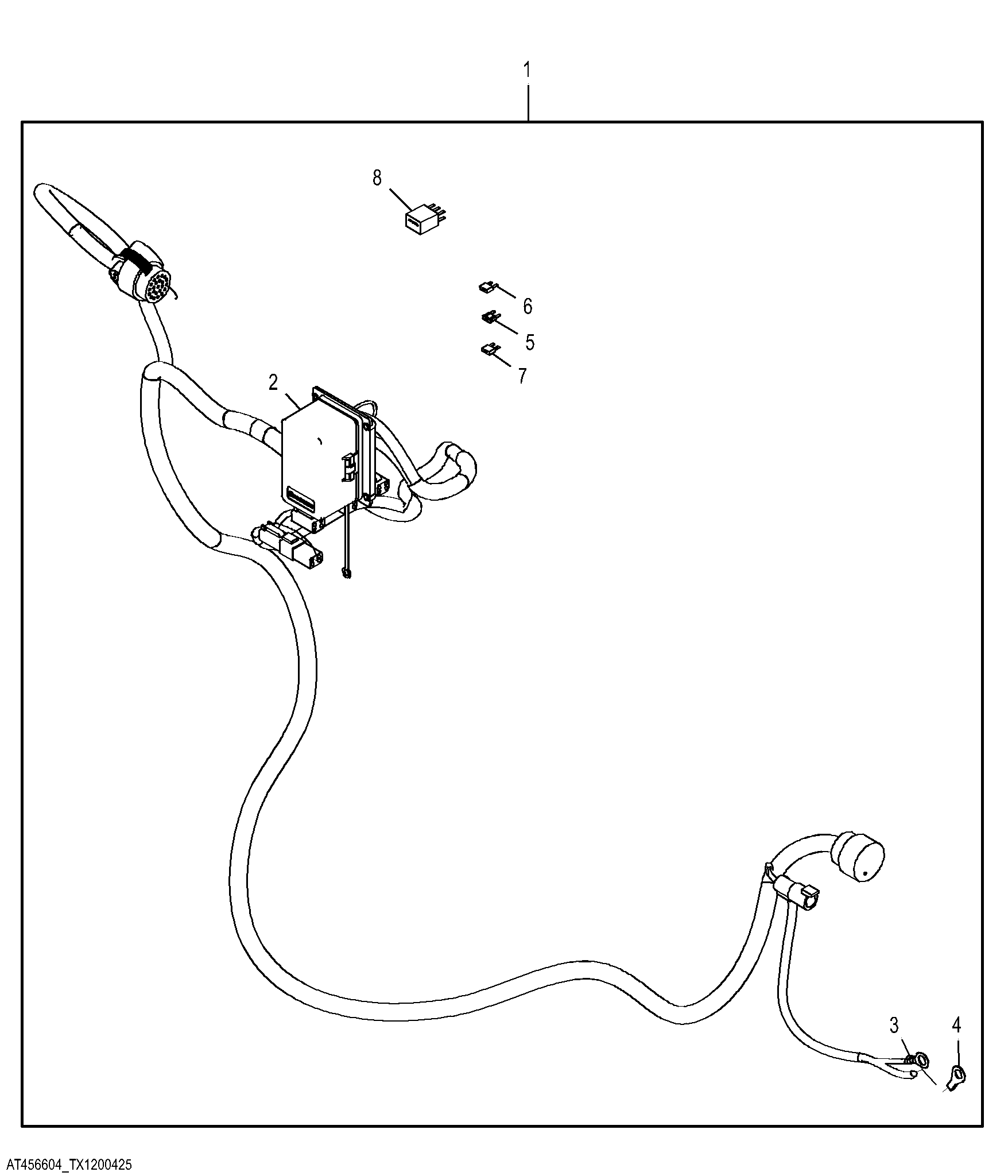 Vehicle Wiring Harness and Connectors, Integrated Grade Control