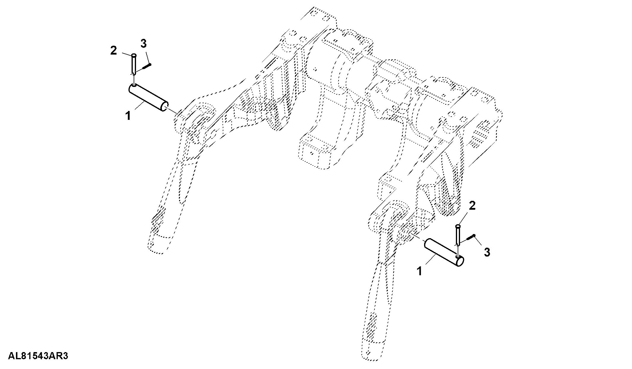 Pins, W/O Pick-Up Hitch