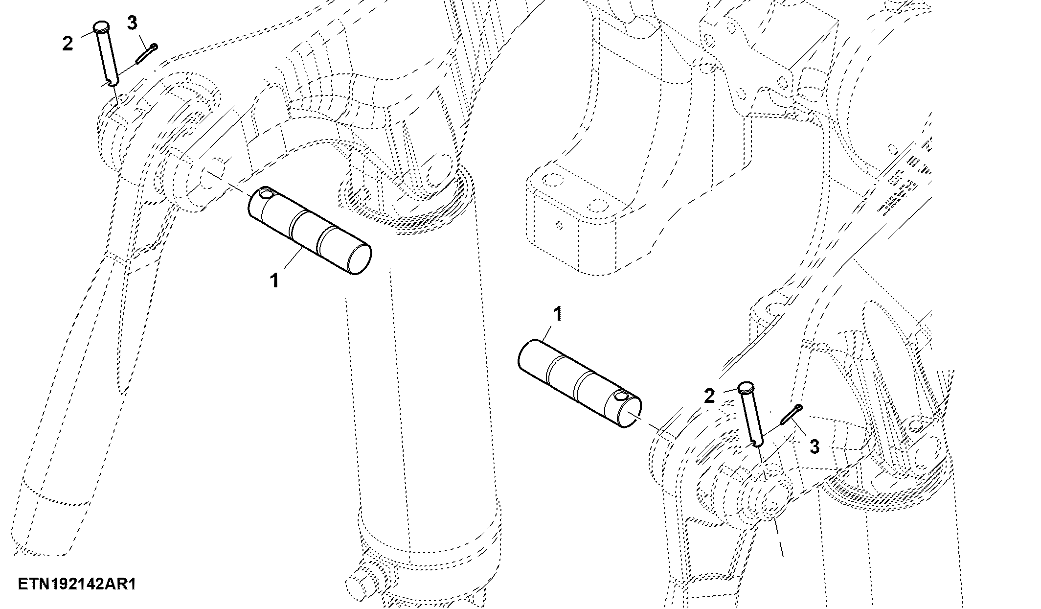 Pins, W/O Pick-Up Hitch