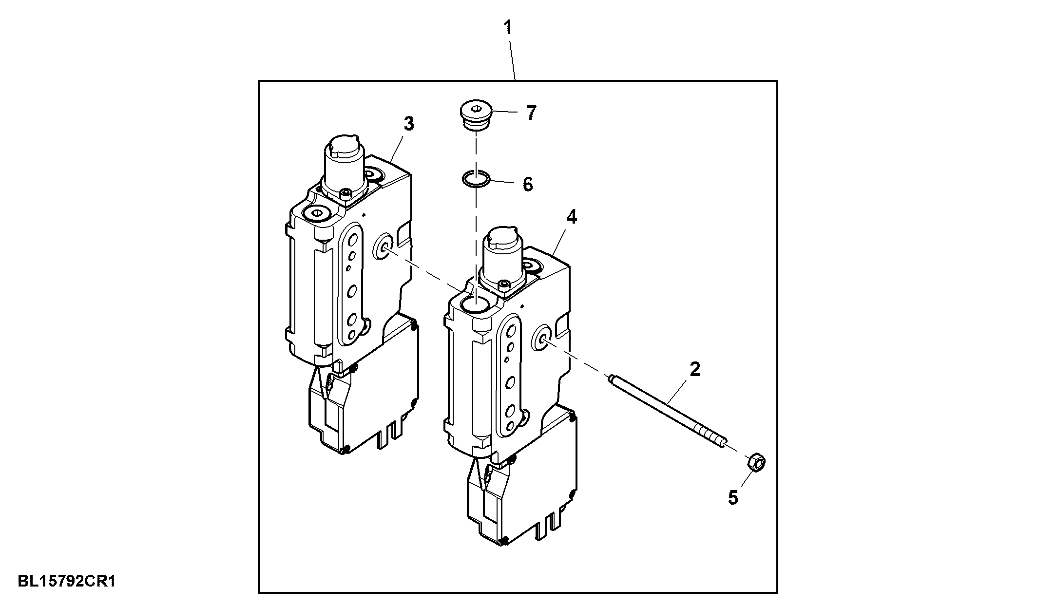 Attachment, Electrical Midstack SCV, W/ 2 Functions