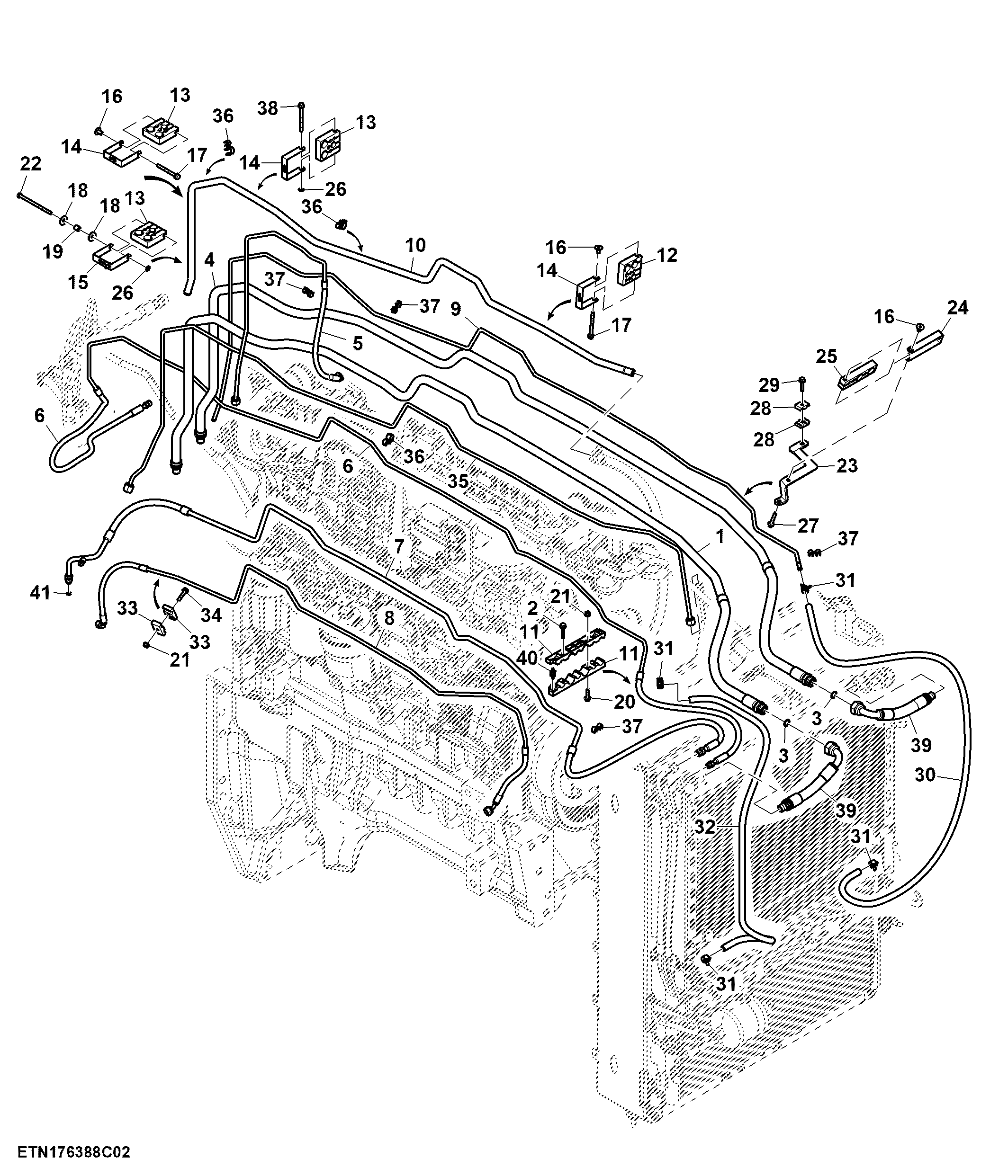 Front Line Bundle, W/ Ether Aid, Group 47/ 48, 1500 MFWD, T3 Engine (2/2) (For EAEU) (150001 - )