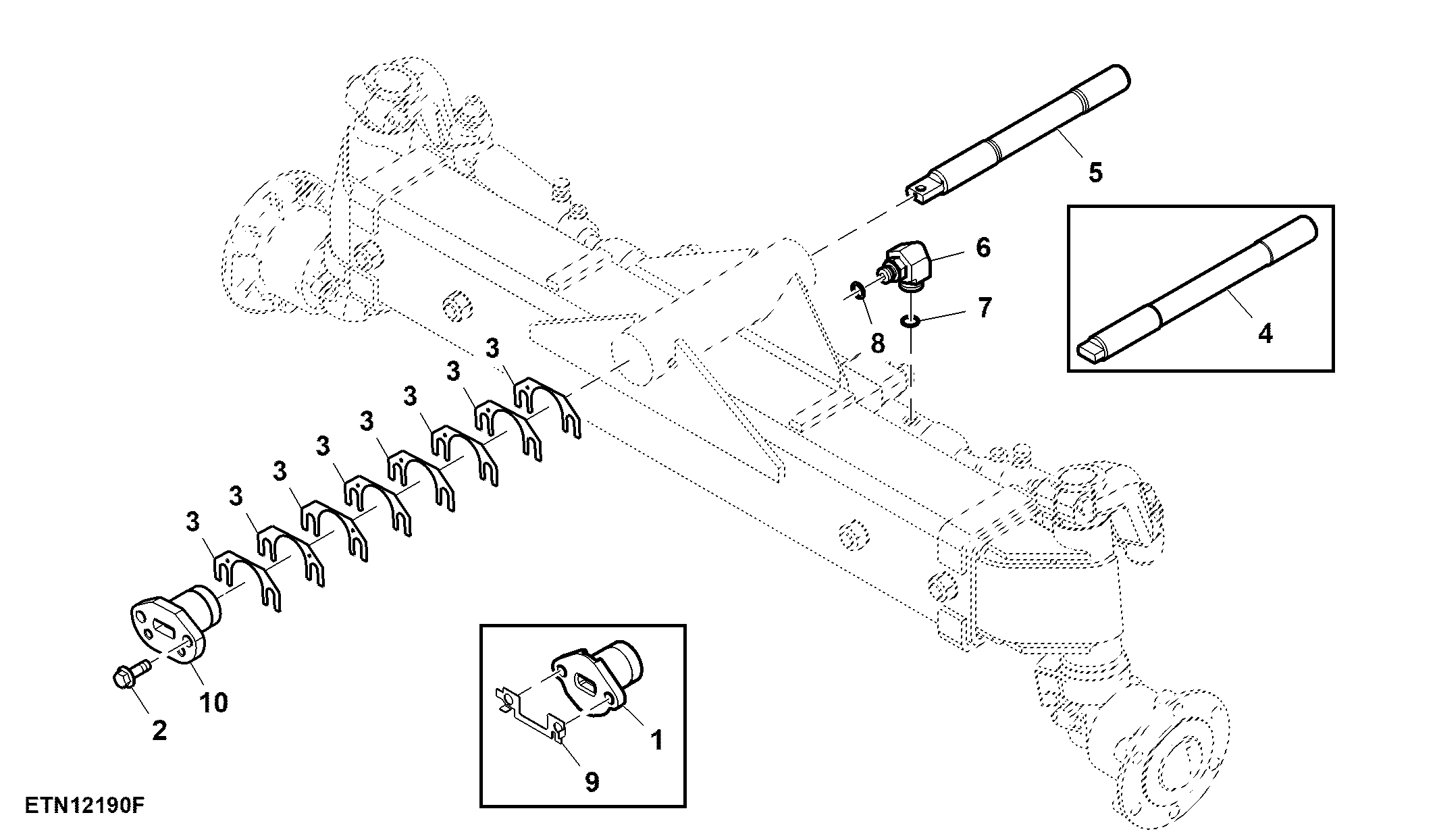 Mounting Parts, Power Steering, 2WD, Adjustable