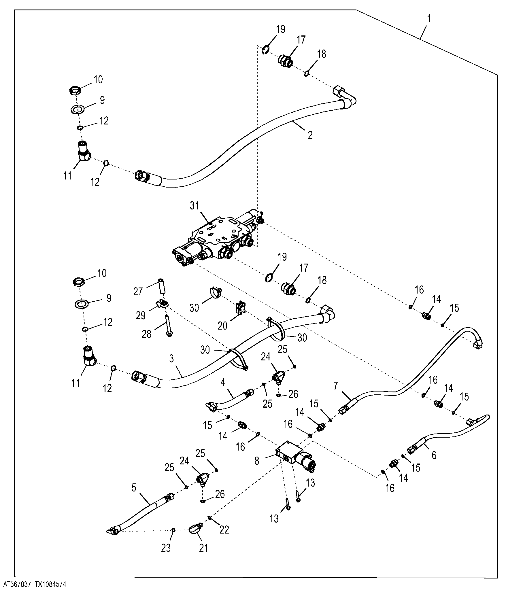 Dual Axis Front Auxiliary Hydraulics (Field Kit)