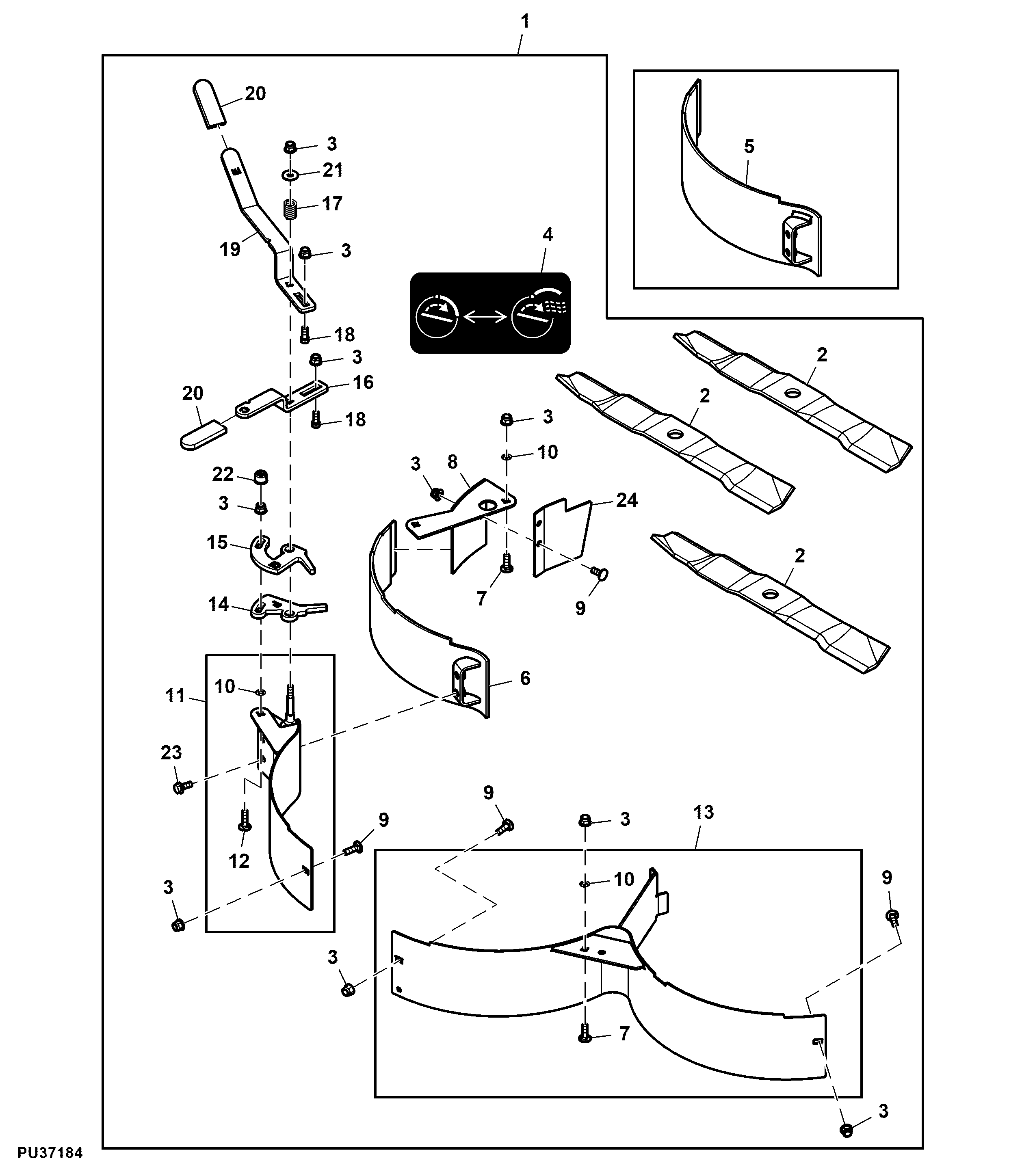 MulchControl™ System, 54HC inch, Attachment (030001 - )