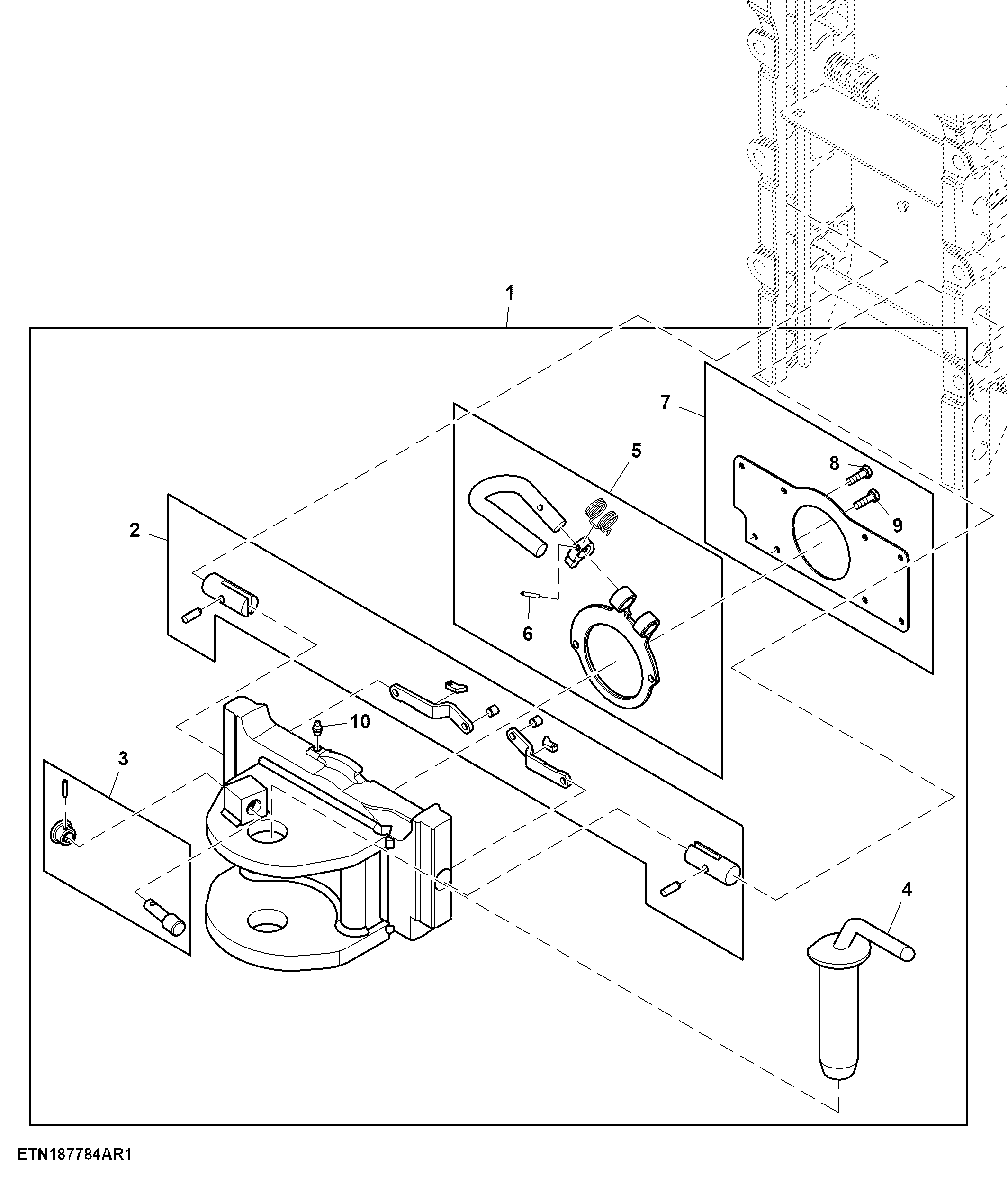 Wagon Hitch, CUNA, Type D, Height Adjustable, 9 Positions