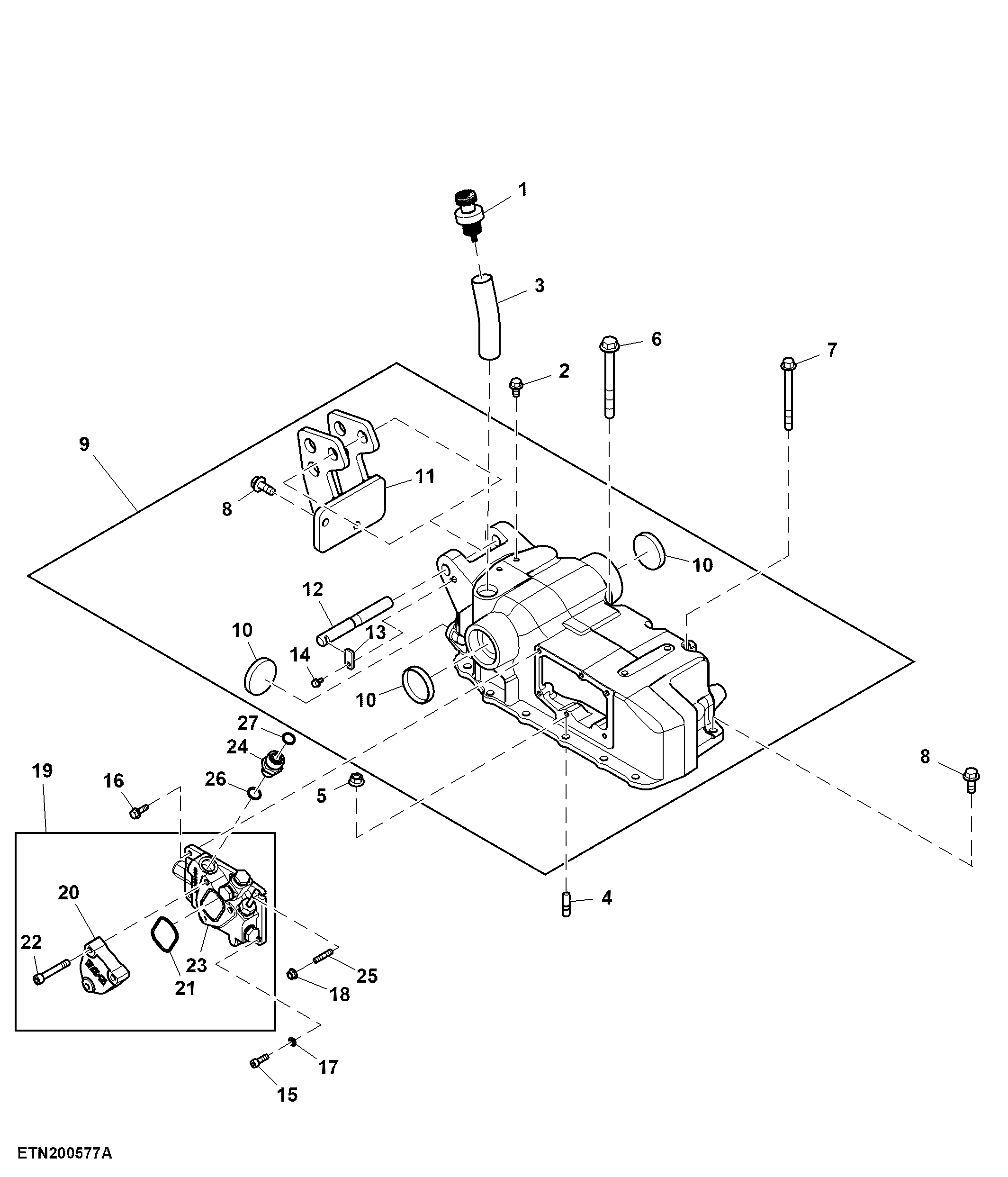 Rockshaft Housing, Power Steering (022535 - )