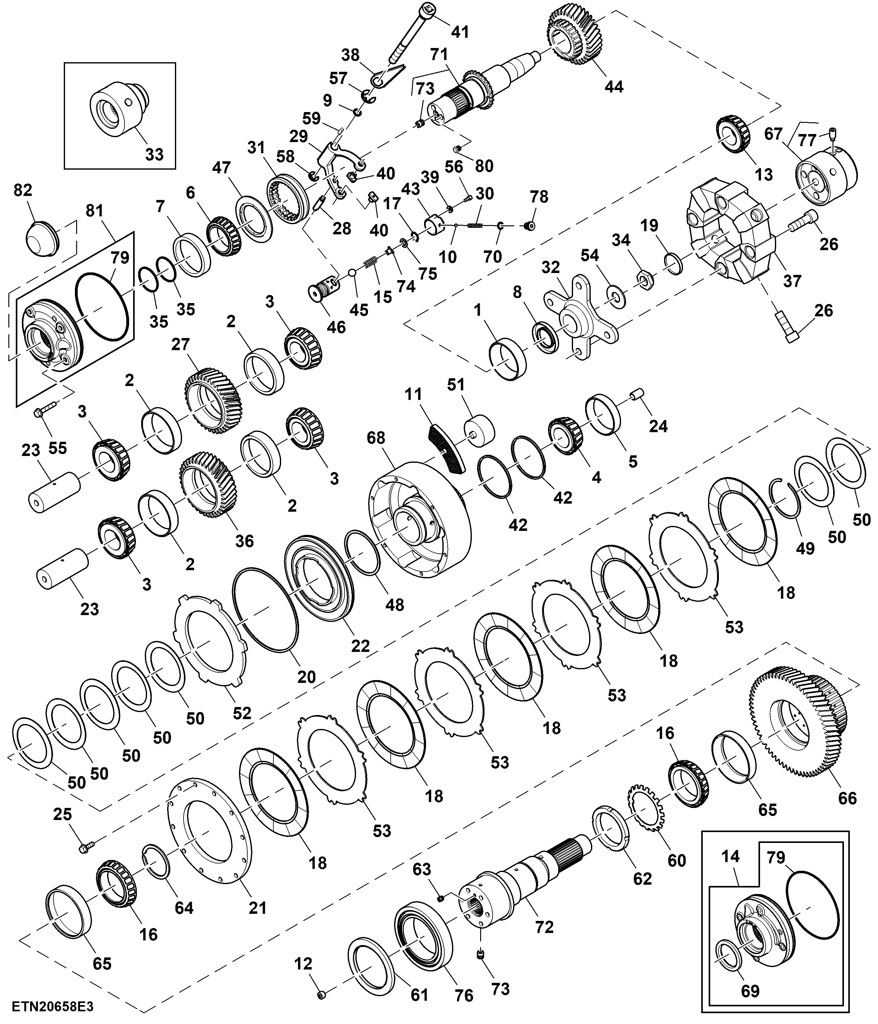 Clutch, Front PTO, Type 1, Counter Clockwise