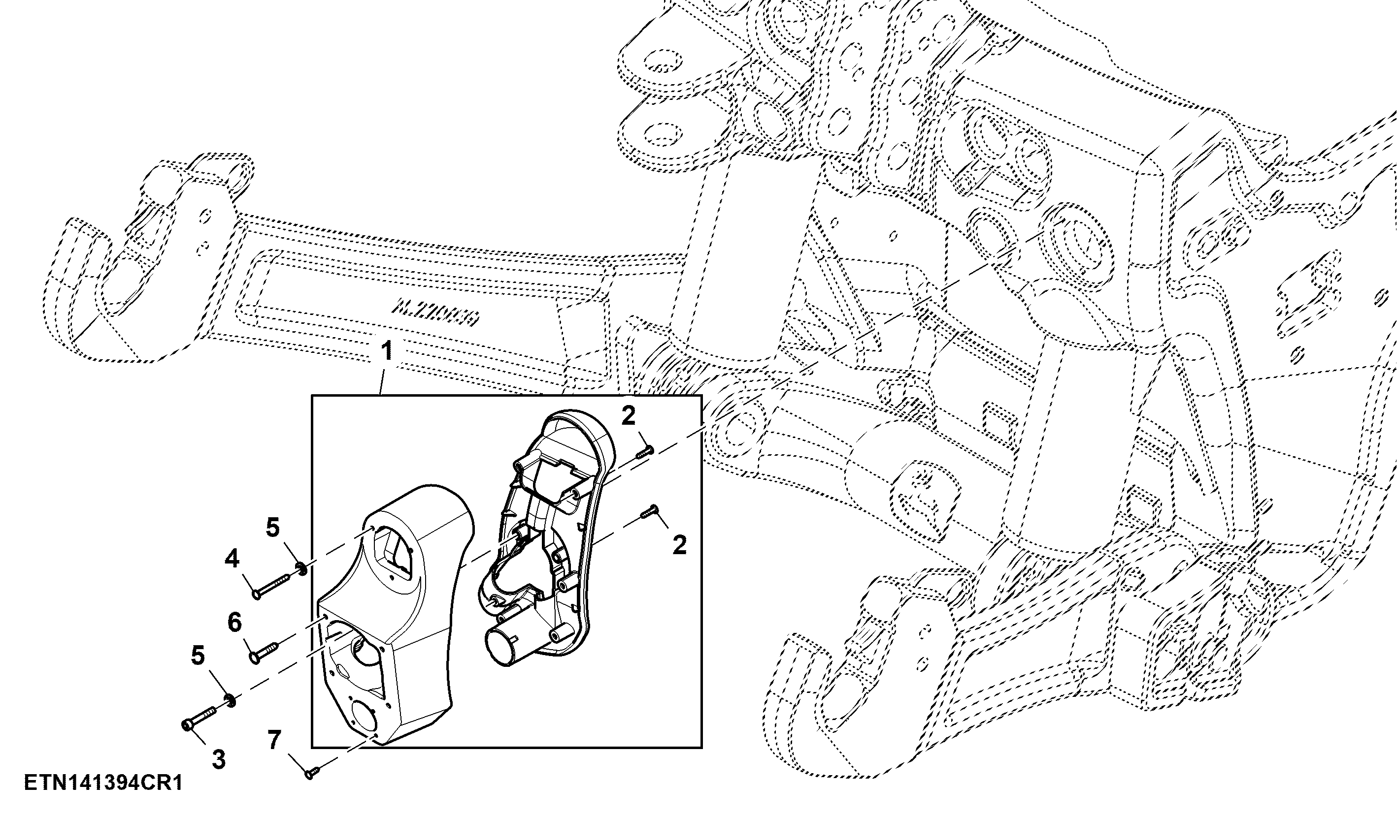 Bracket, 7-Pin Socket, W/ ISOBUS, W/ Power Outlet Socket