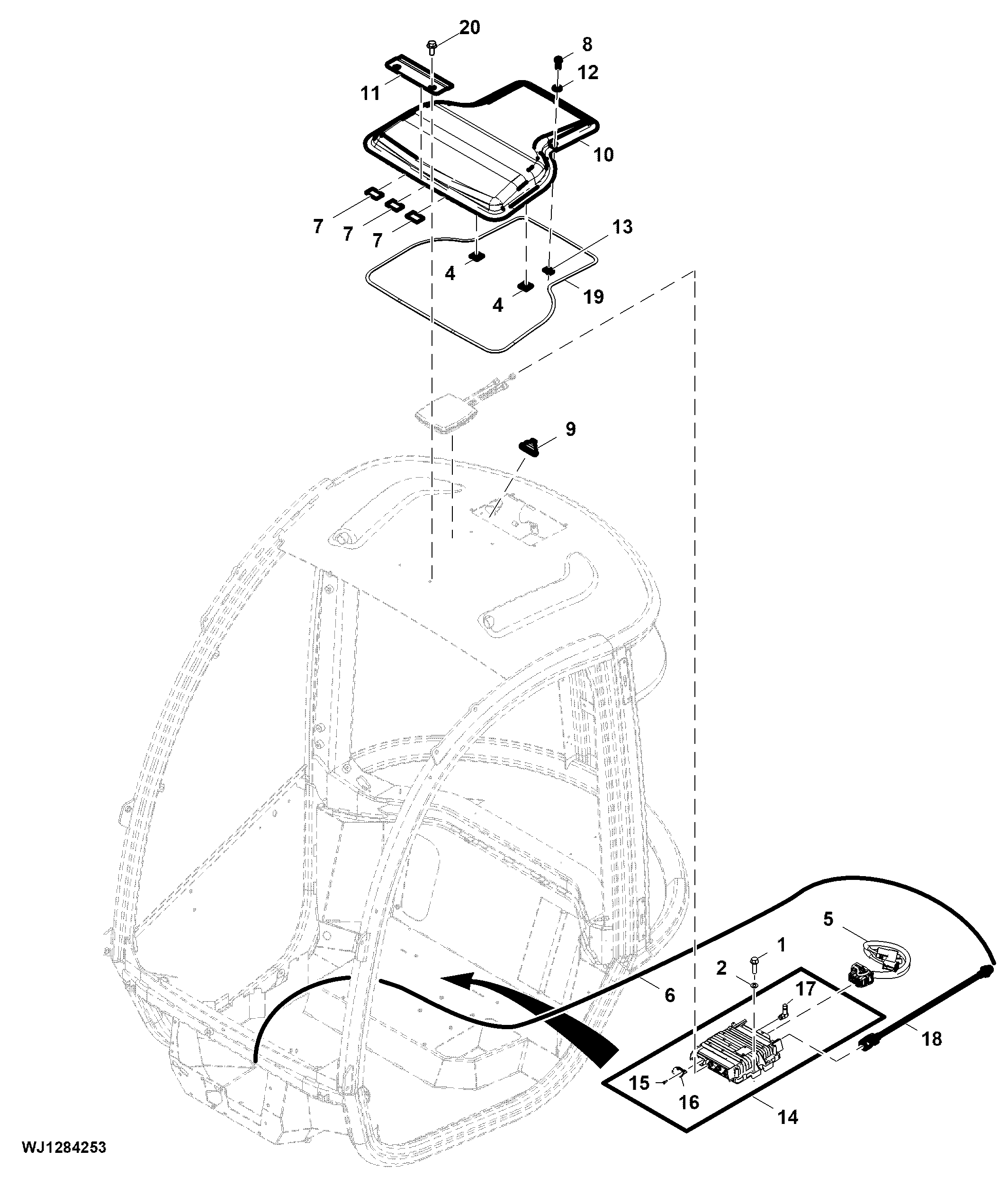 JDLink™ Modular Telematics Gateway (MTG) Controller Mounting and Antenna 4G (For Europe)