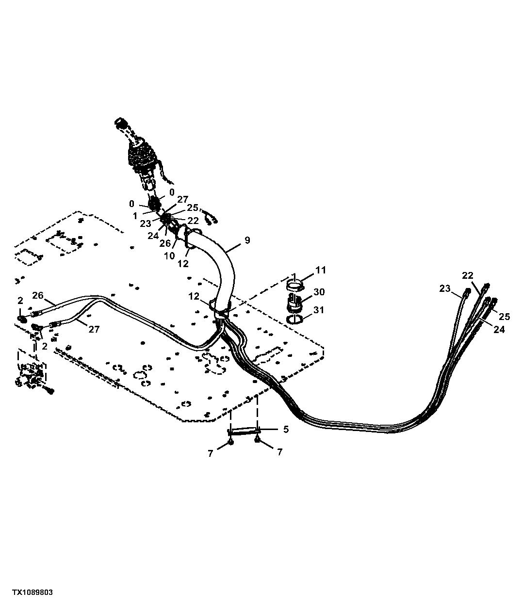Pilot Lines, Pilot Signal Manifold to Right Pilot Controller