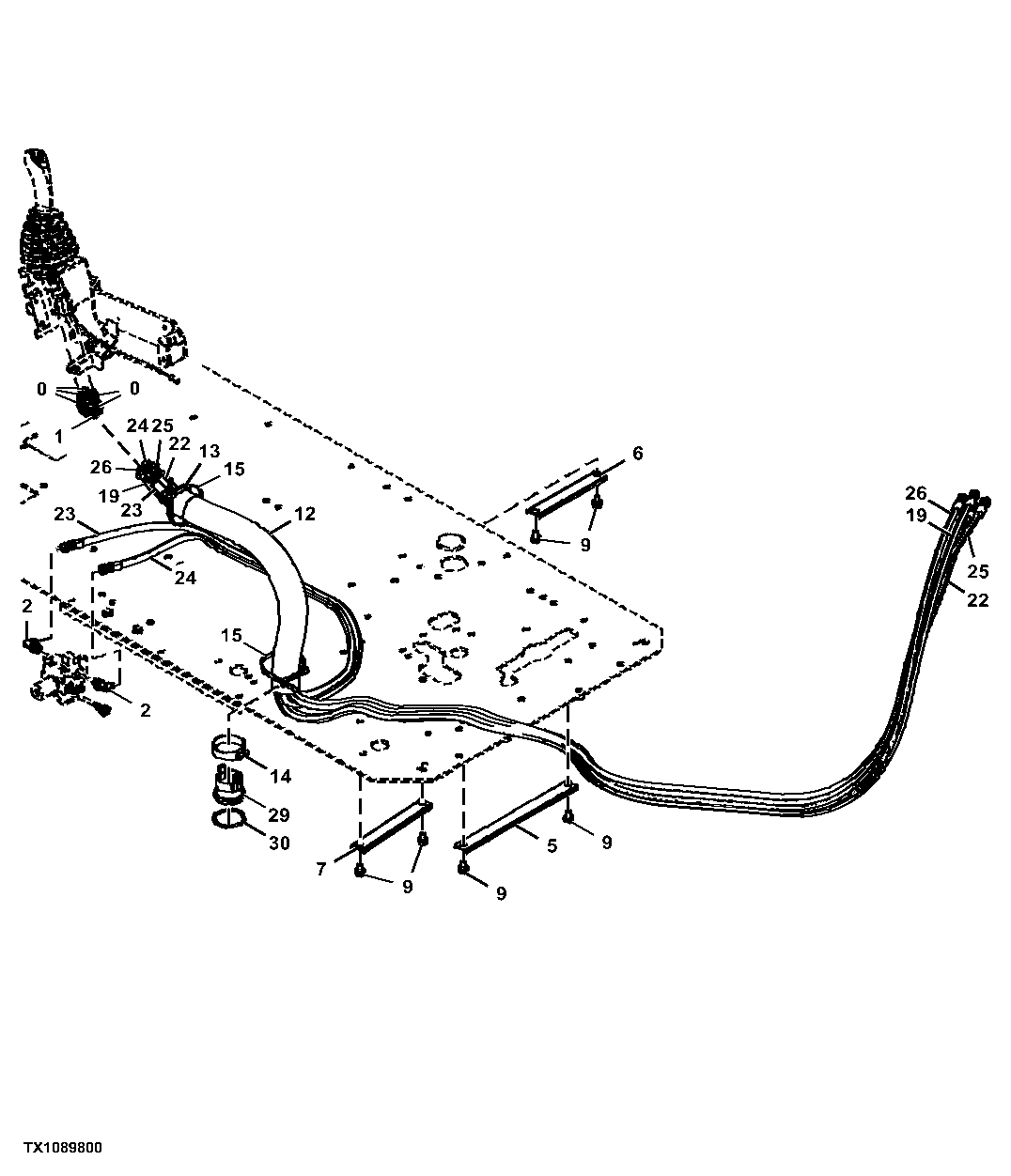 Pilot Lines, Pilot Signal Manifold to Left Pilot Controller