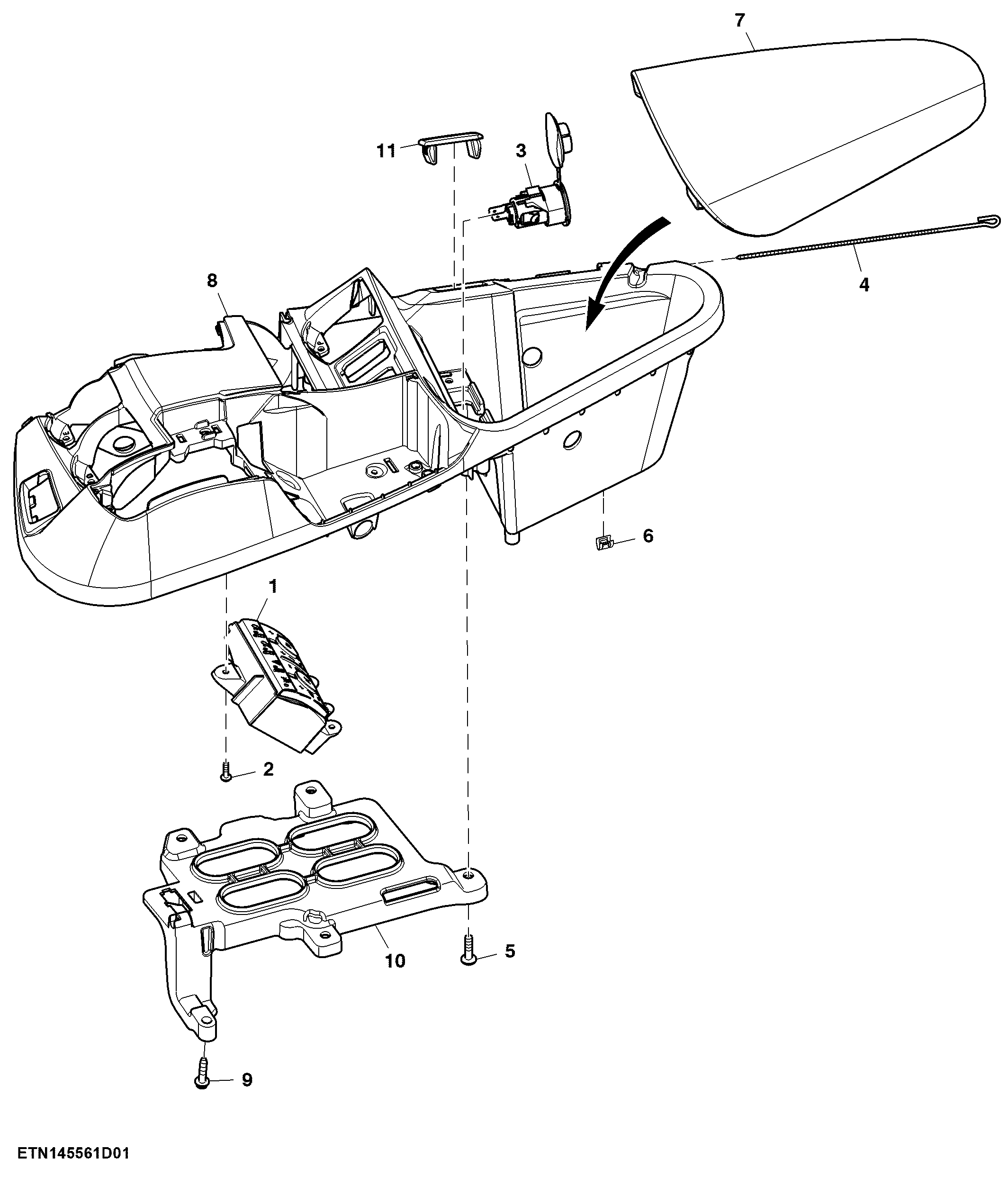 Top Cover, CommandARM™, W/O Secondary Brake