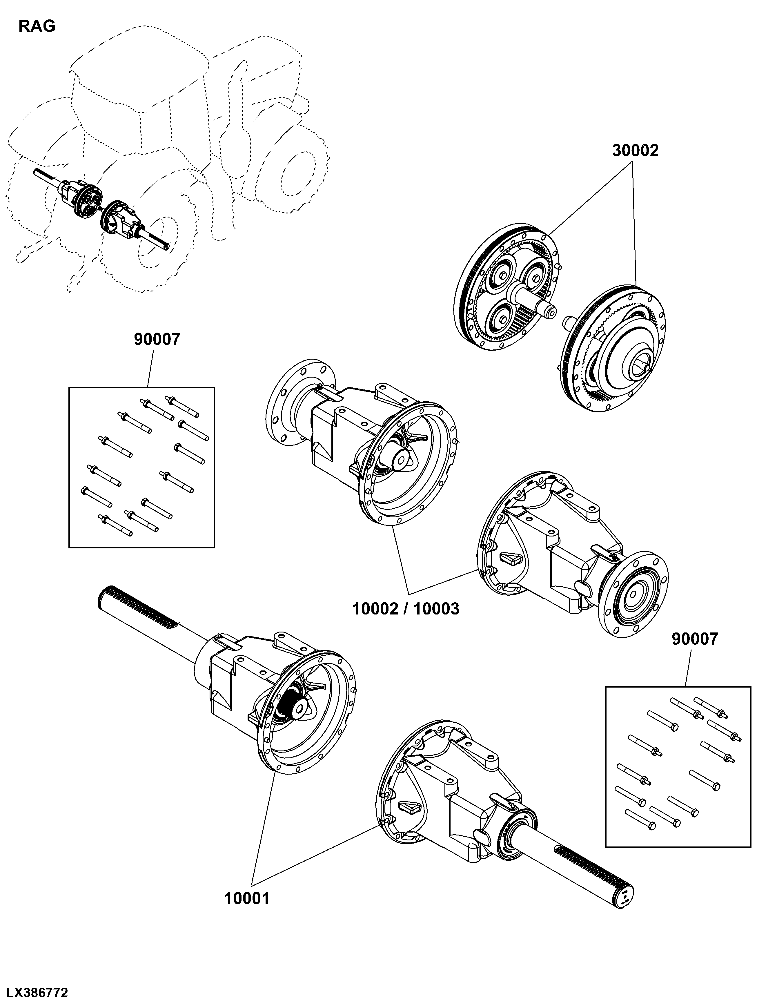 RAG Axle Assemblies, Rear