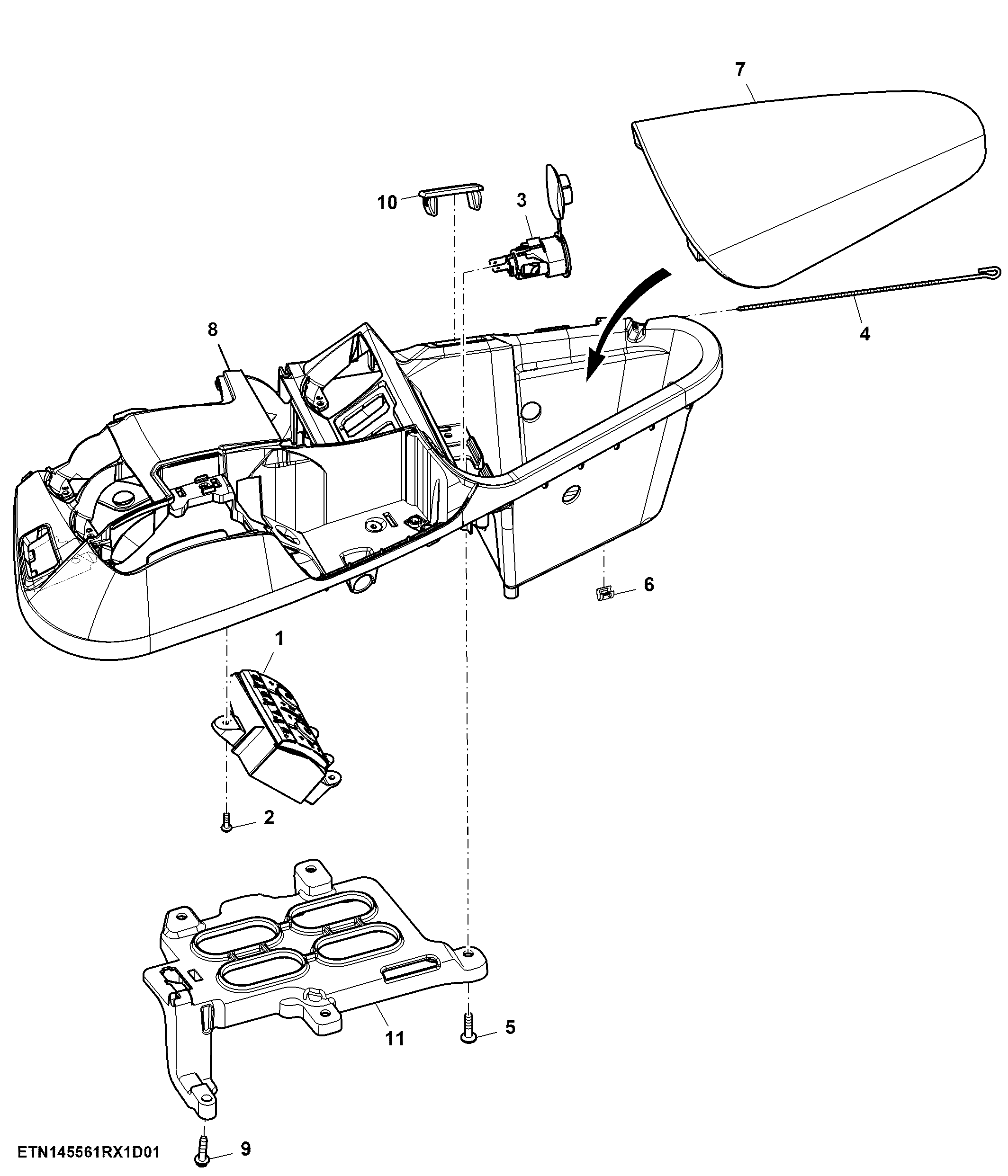 Top Cover, CommandARM™, W/O Secondary Brake